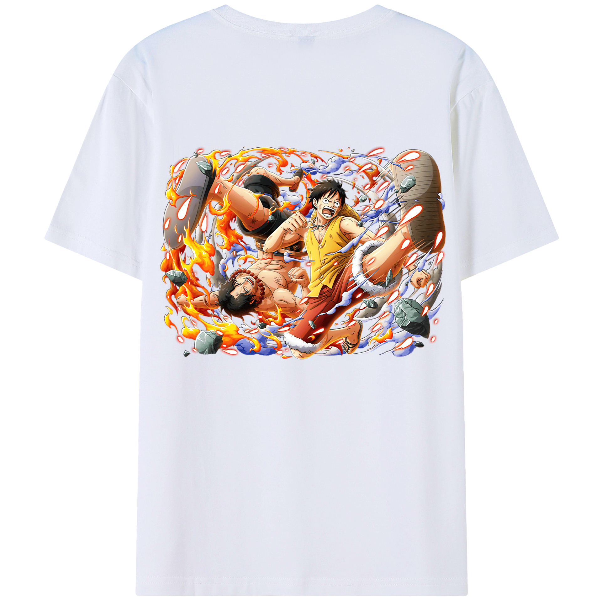 ワンピース モンキー・D・ルフィ ONE PIECE Monkey D. Luffy レディース半袖Tシャツ(バックプリント)