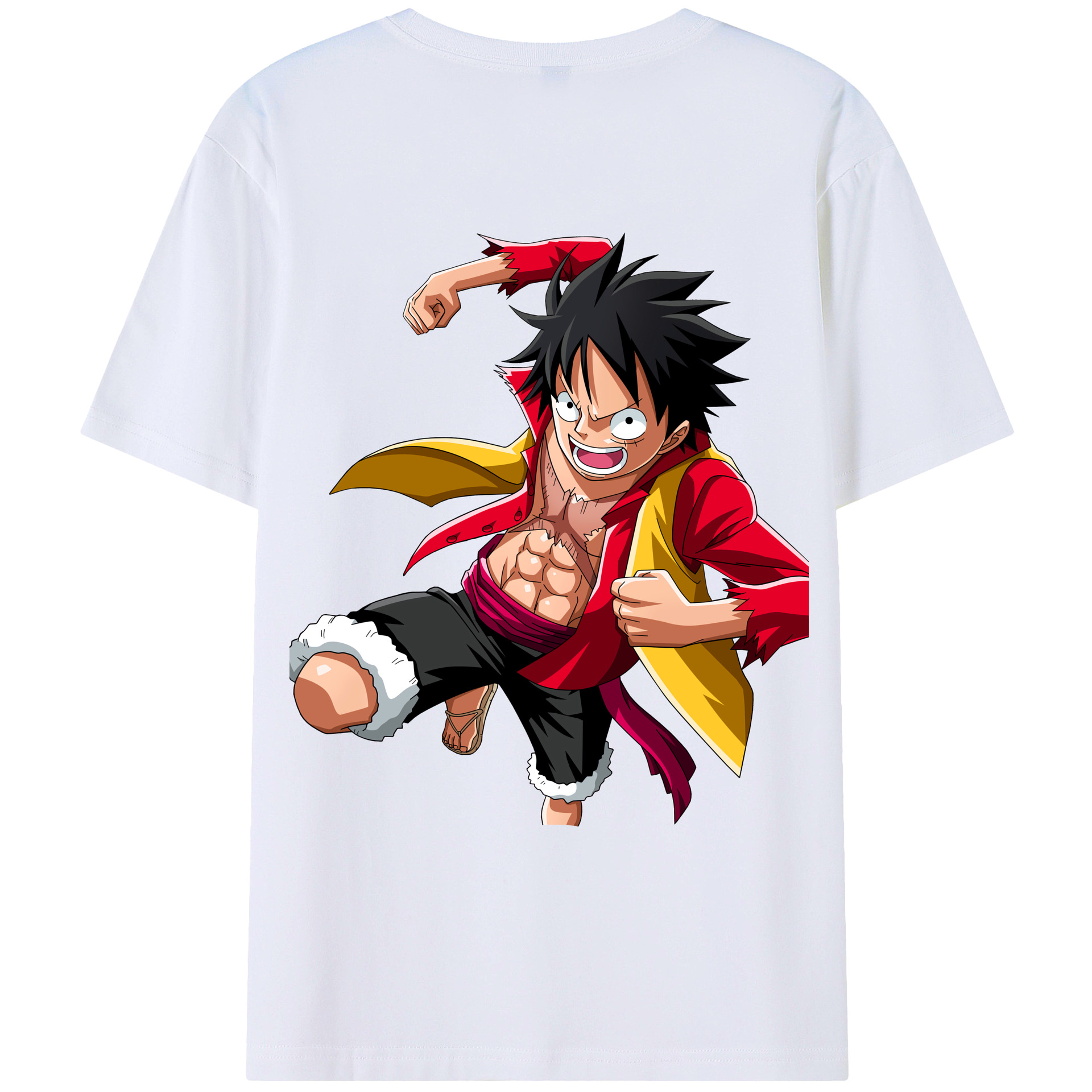 ワンピース モンキー・D・ルフィ ONE PIECE Monkey D. Luffy レディース半袖Tシャツ(バックプリント)