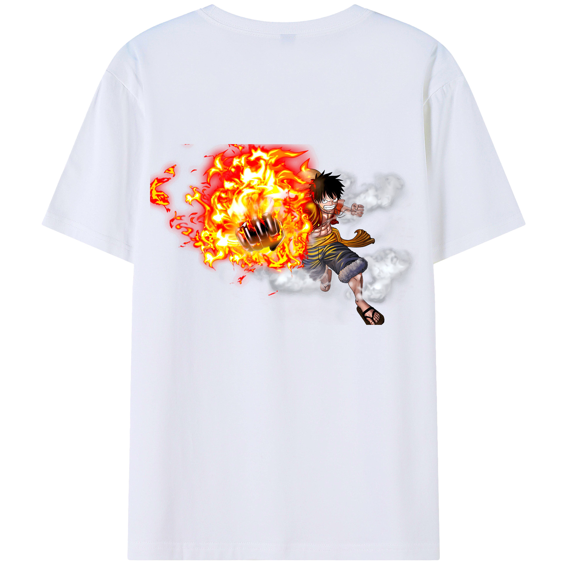 ワンピース モンキー・D・ルフィ ONE PIECE Monkey D. Luffy レディース半袖Tシャツ(バックプリント)