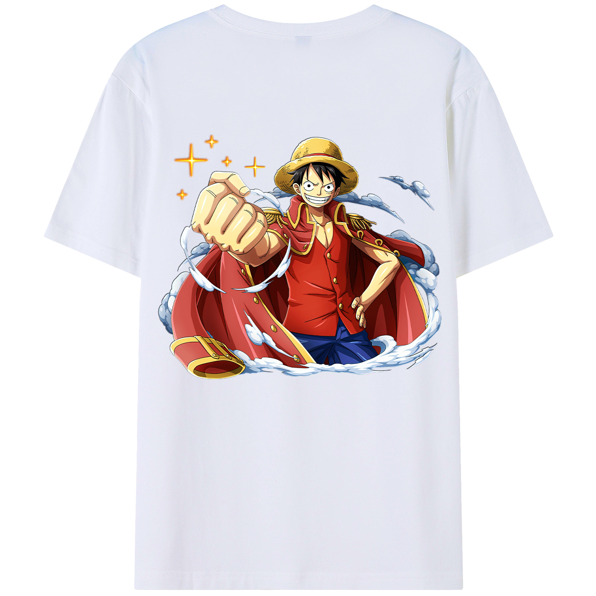 ワンピース モンキー・D・ルフィ ONE PIECE Monkey D. Luffy レディース半袖Tシャツ(バックプリント)