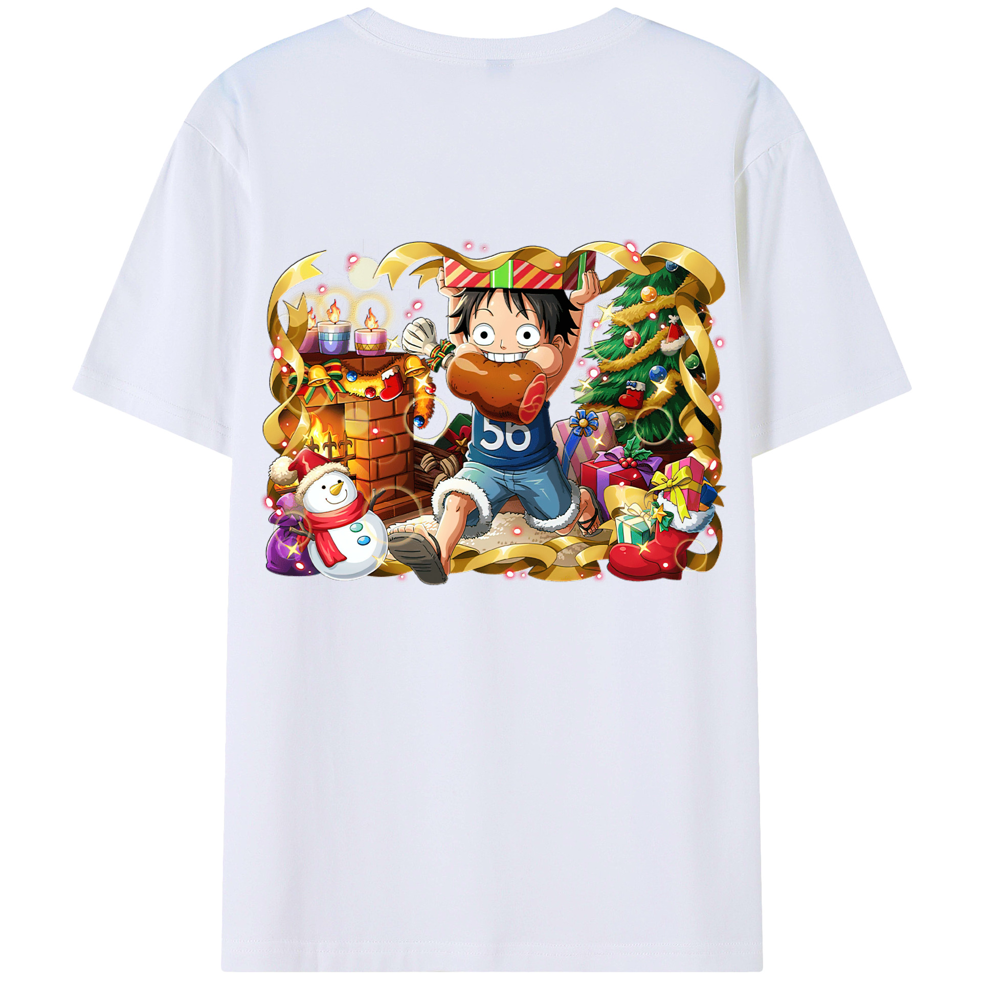 ワンピース モンキー・D・ルフィ ONE PIECE Monkey D. Luffy レディース半袖Tシャツ(バックプリント)