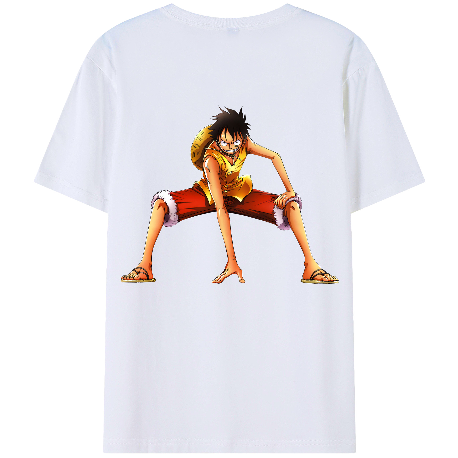 ワンピース モンキー・D・ルフィ ONE PIECE Monkey D. Luffy レディース半袖Tシャツ(バックプリント)