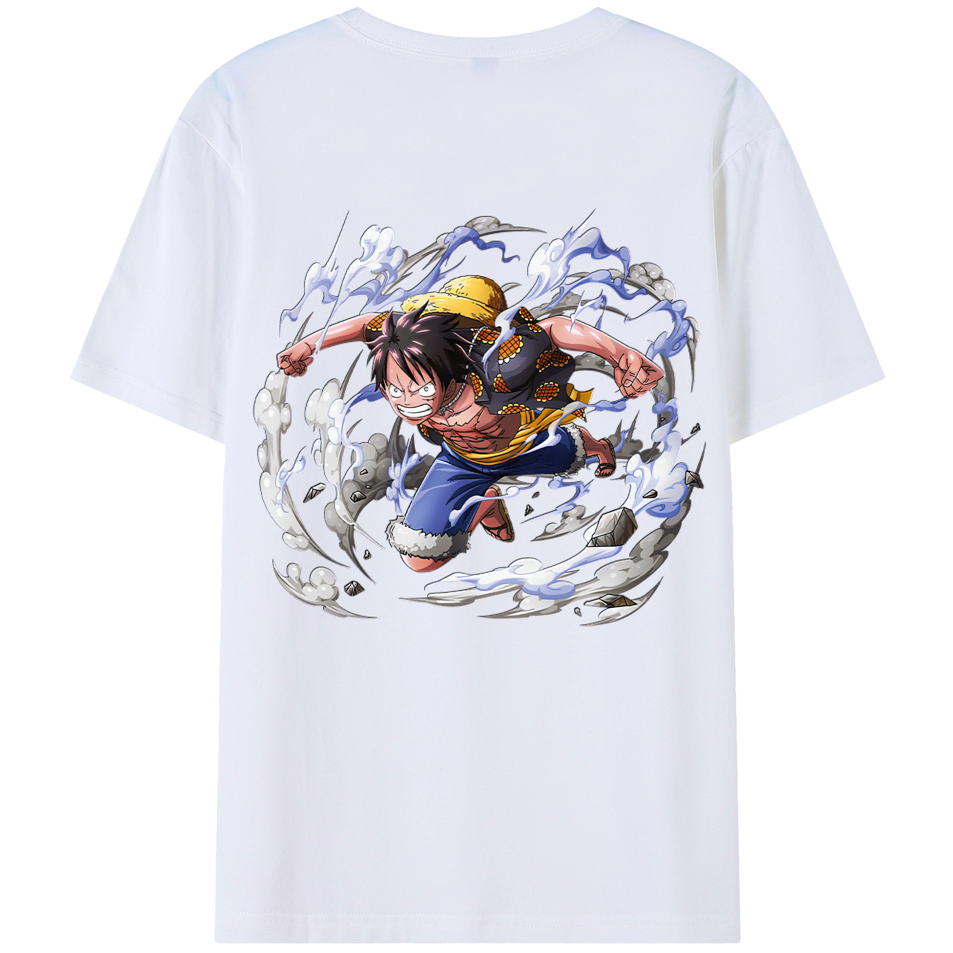 ワンピース モンキー・D・ルフィ ONE PIECE Monkey D. Luffy レディース半袖Tシャツ(バックプリント)