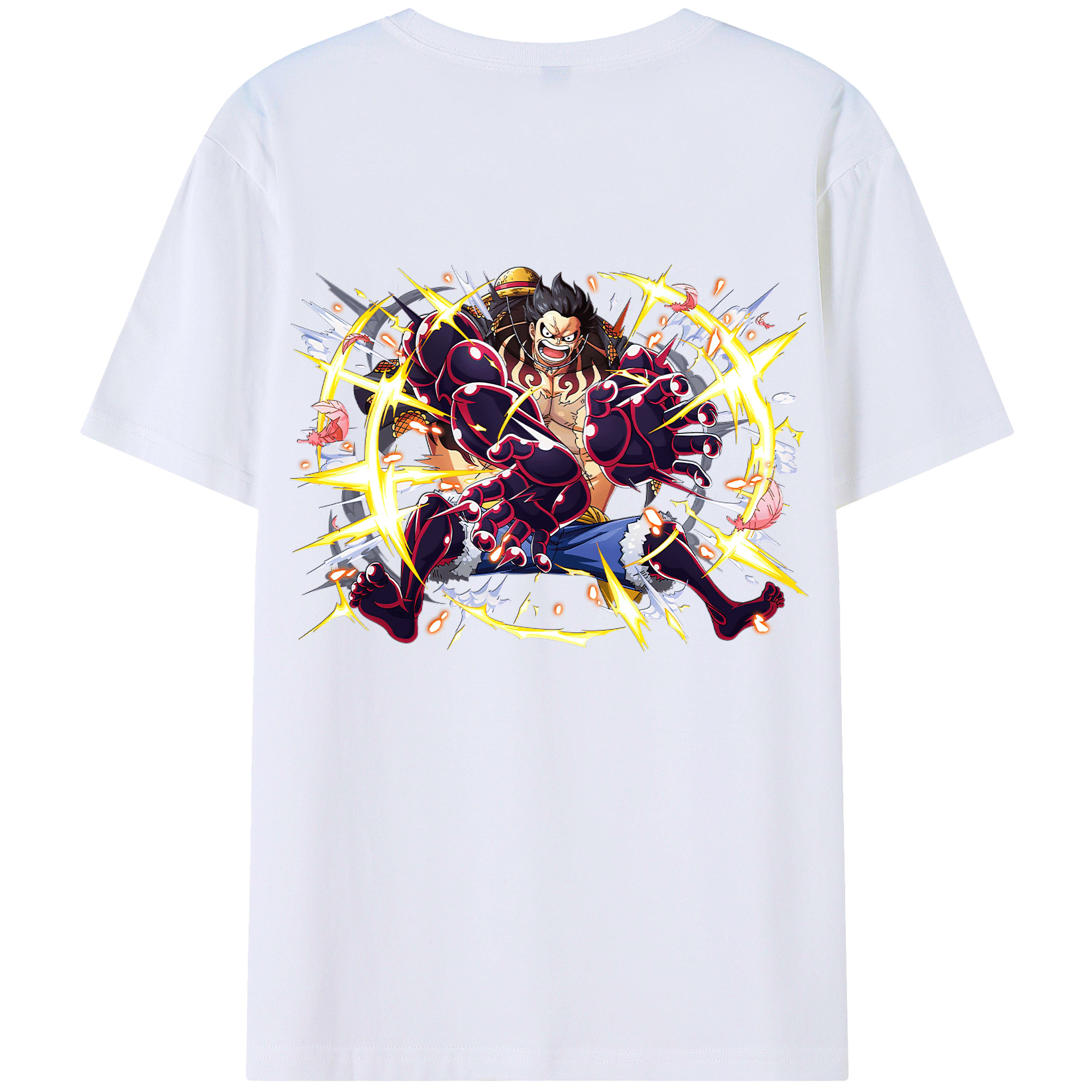 ワンピース モンキー・D・ルフィ ONE PIECE Monkey D. Luffy レディース半袖Tシャツ(バックプリント)