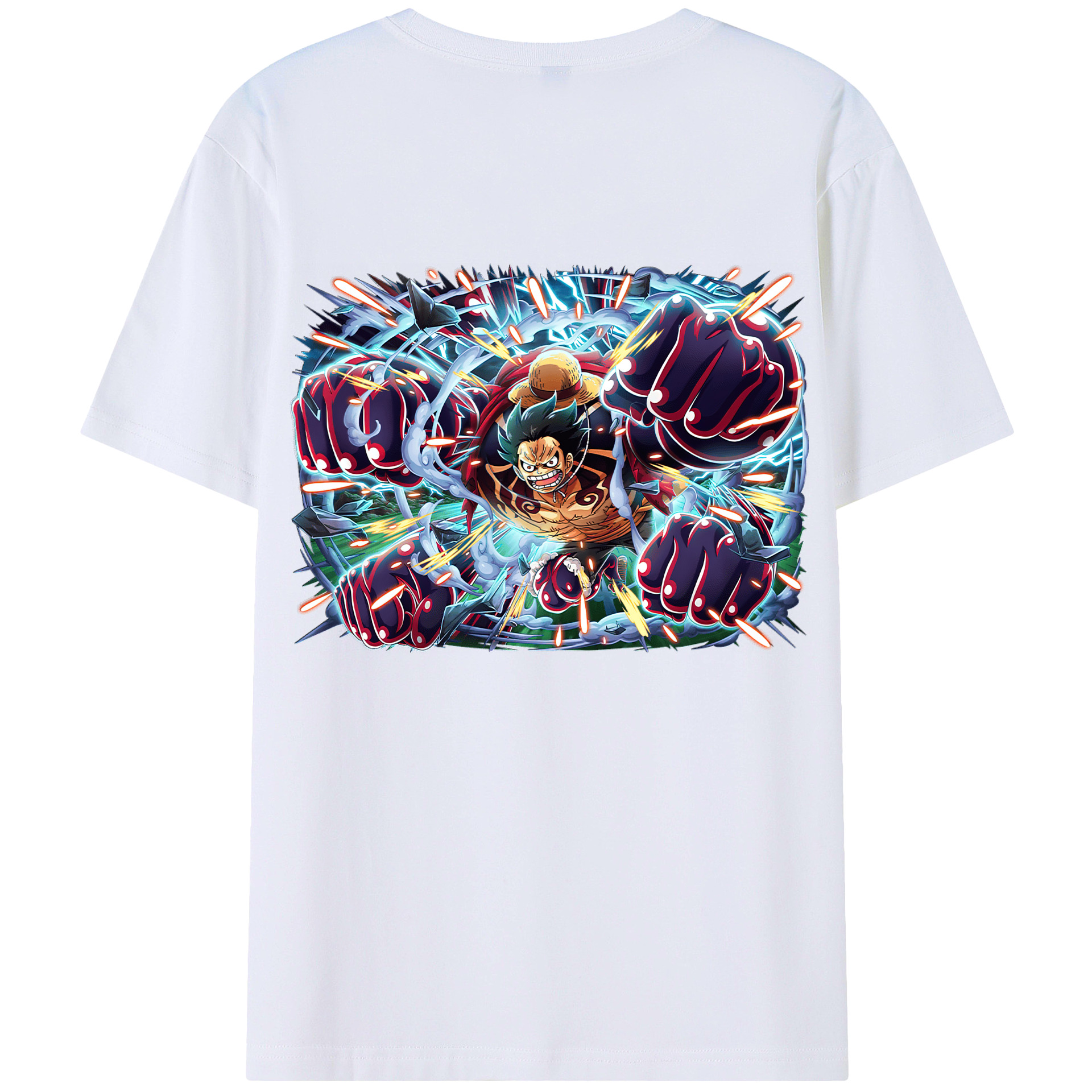 ワンピース モンキー・D・ルフィ ONE PIECE Monkey D. Luffy レディース半袖Tシャツ(バックプリント)