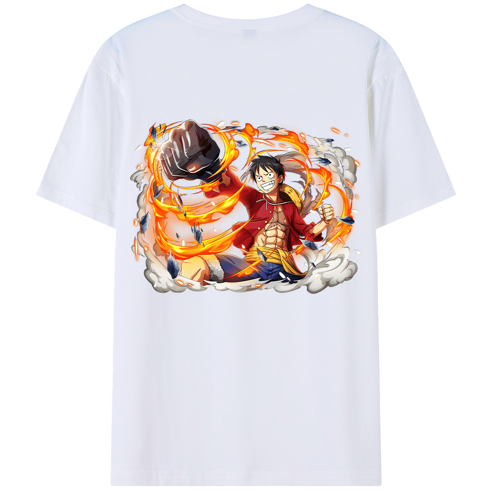 ワンピース モンキー・D・ルフィ ONE PIECE Monkey D. Luffy レディース半袖Tシャツ(バックプリント)