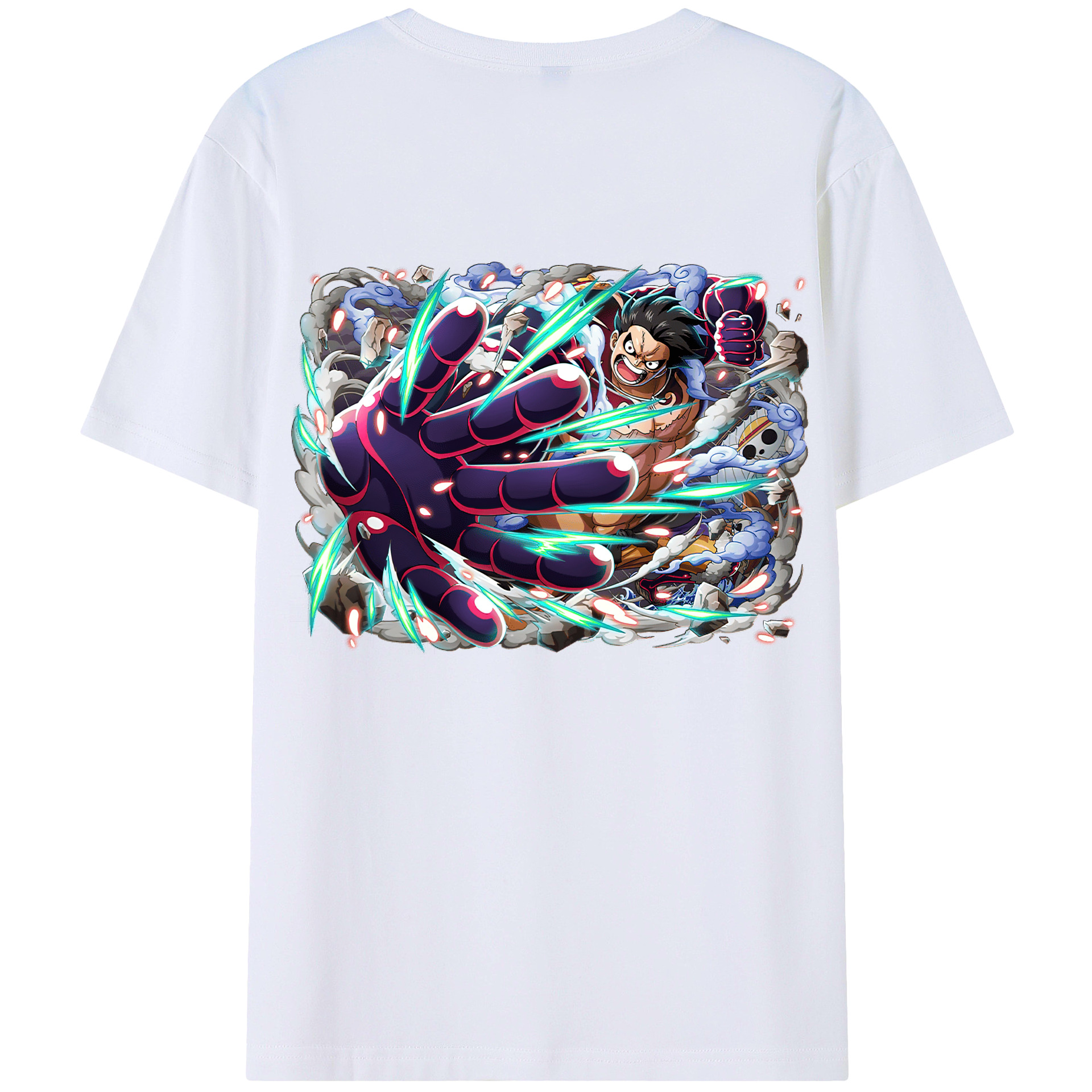 （画像用） ワンピース モンキー・D・ルフィ ONE PIECE Monkey D. Luffy レディース半袖Tシャツ(バックプリント)