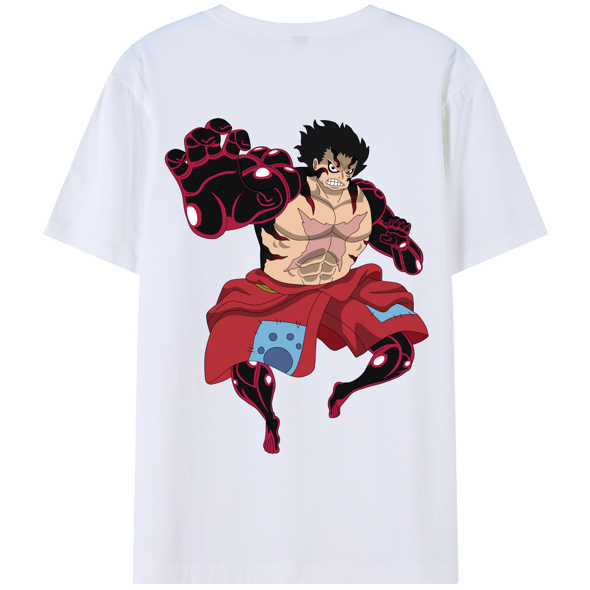 ワンピース モンキー・D・ルフィ ONE PIECE Monkey D. Luffy レディース半袖Tシャツ(バックプリント)