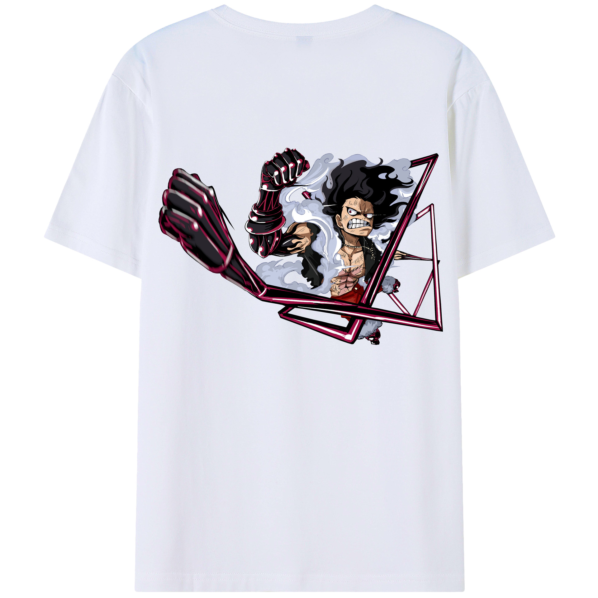 ワンピース モンキー・D・ルフィ ONE PIECE Monkey D. Luffy レディース半袖Tシャツ(バックプリント)