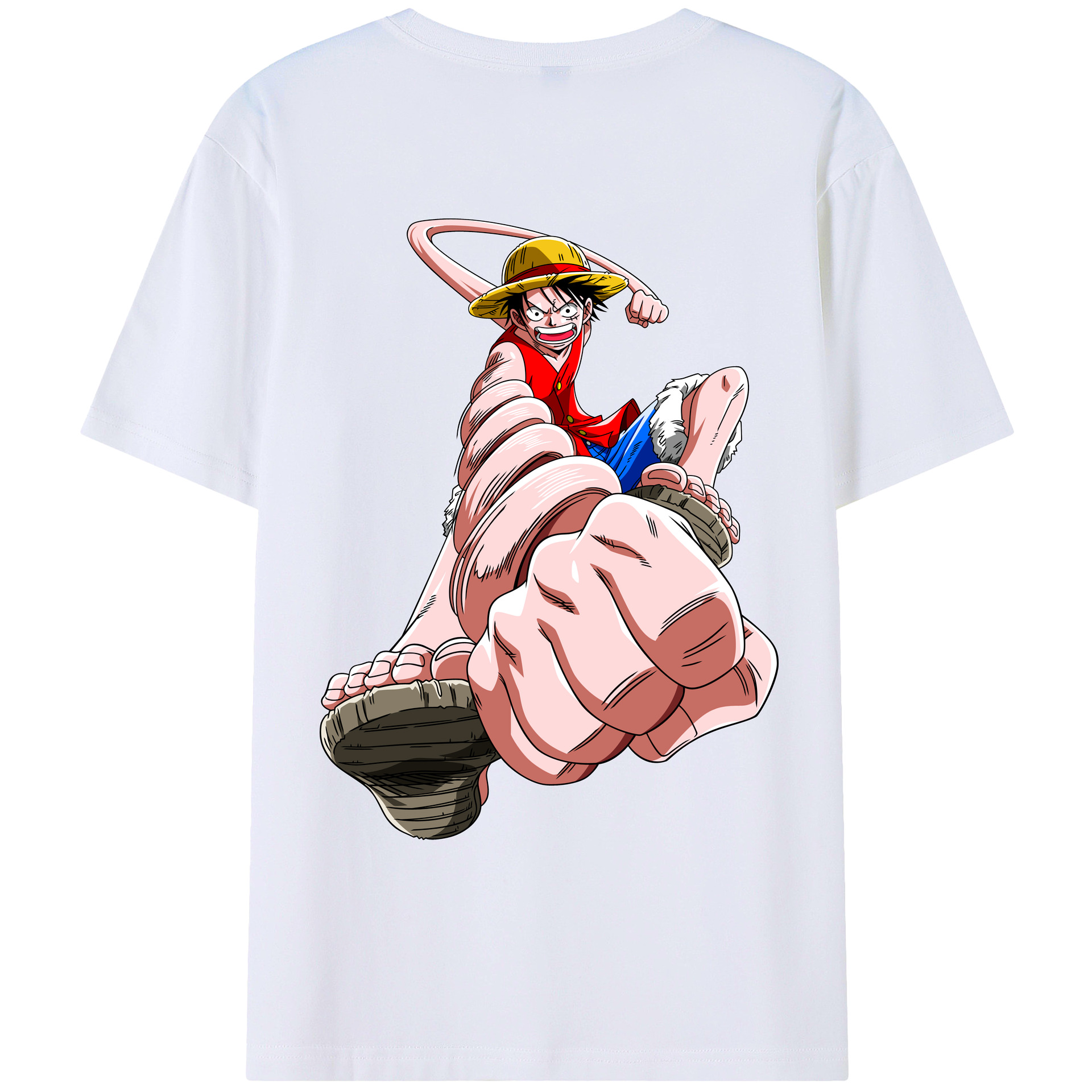 ワンピース モンキー・D・ルフィ ONE PIECE Monkey D. Luffy レディース半袖Tシャツ(バックプリント)