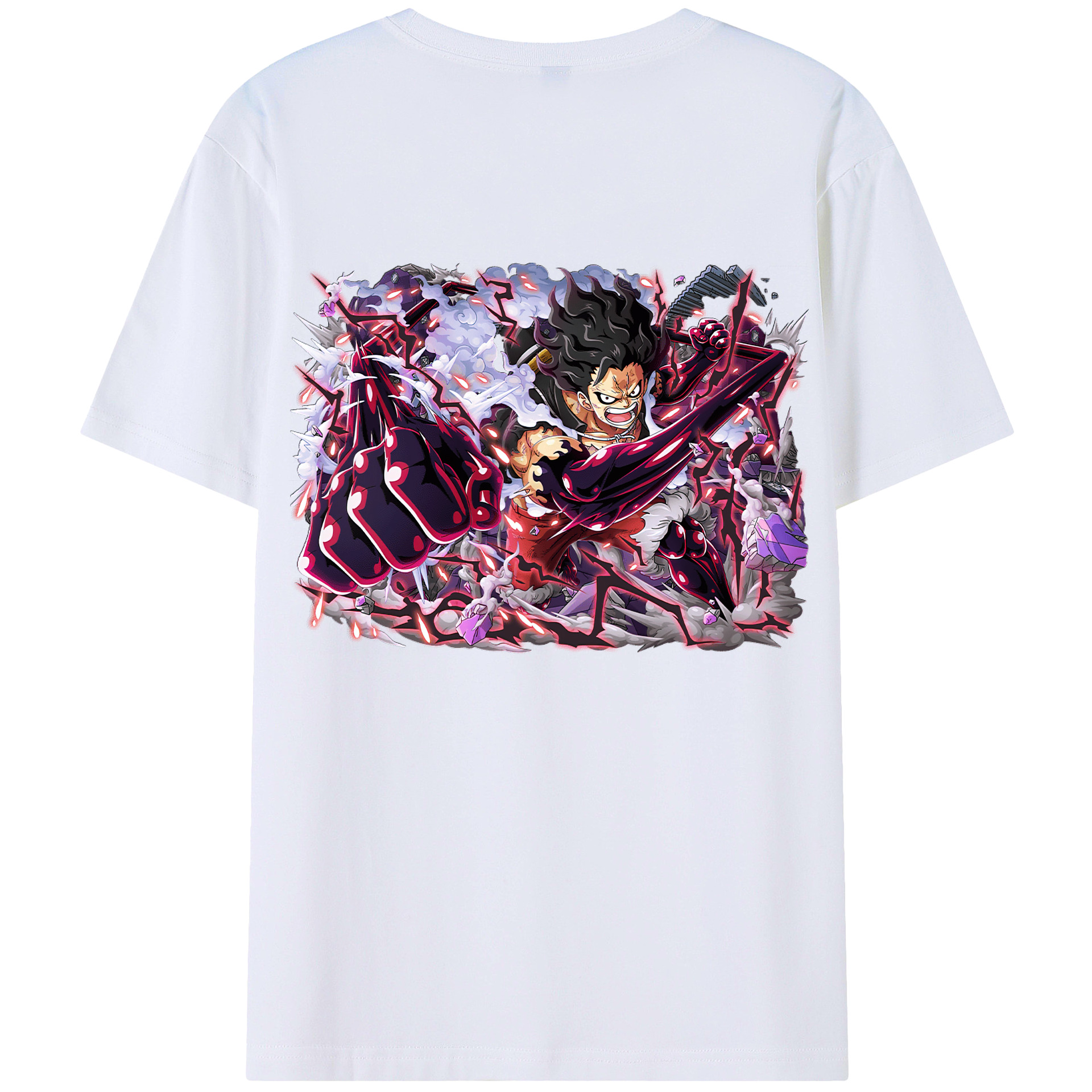 ワンピース モンキー・D・ルフィ ONE PIECE Monkey D. Luffy レディース半袖Tシャツ(バックプリント)