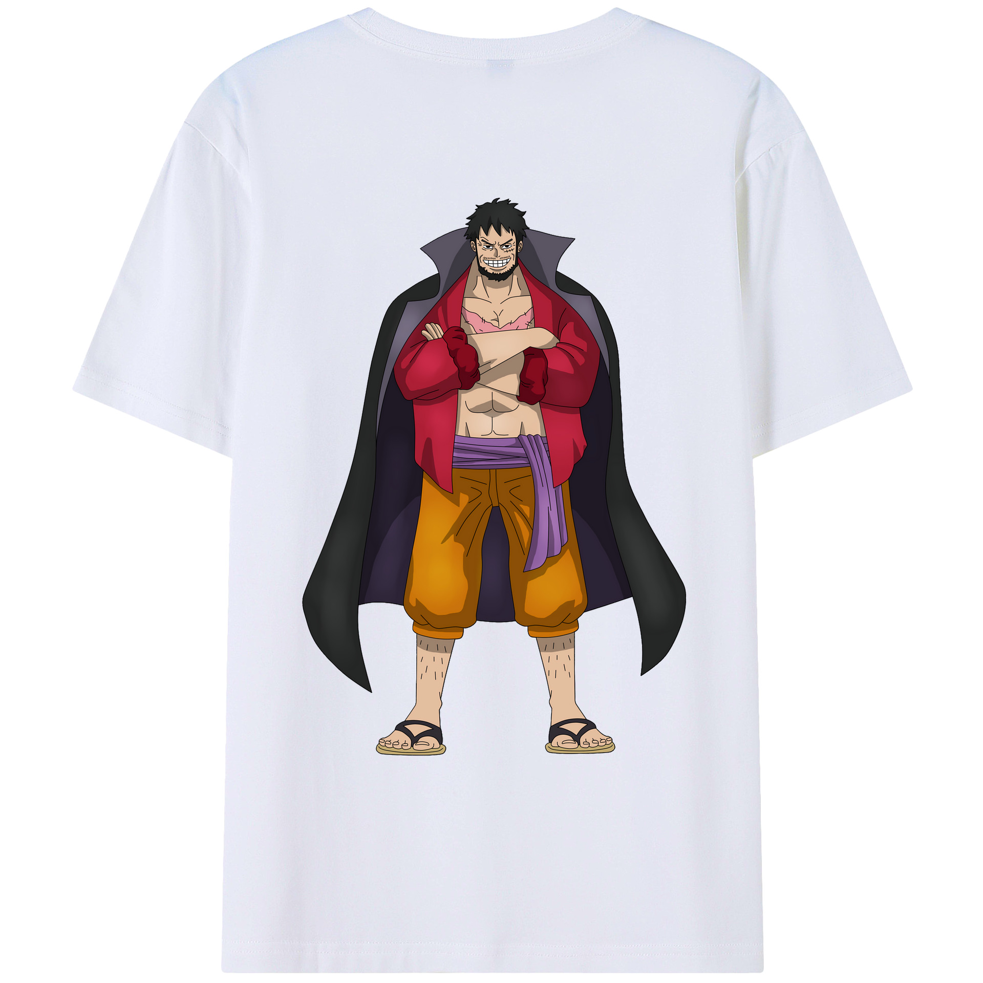 ワンピース モンキー・D・ルフィ ONE PIECE Monkey D. Luffy レディース半袖Tシャツ(バックプリント)