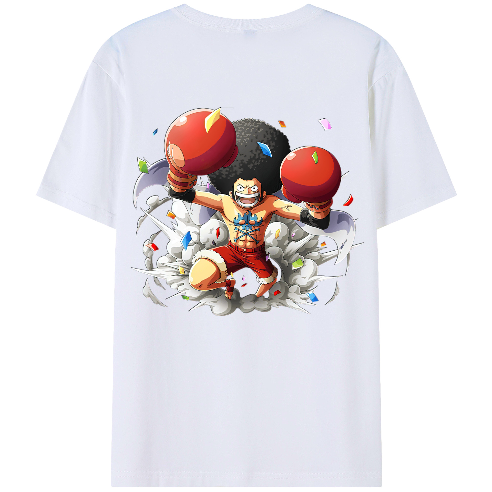 ワンピース モンキー・D・ルフィ ONE PIECE Monkey D. Luffy レディース半袖Tシャツ(バックプリント)