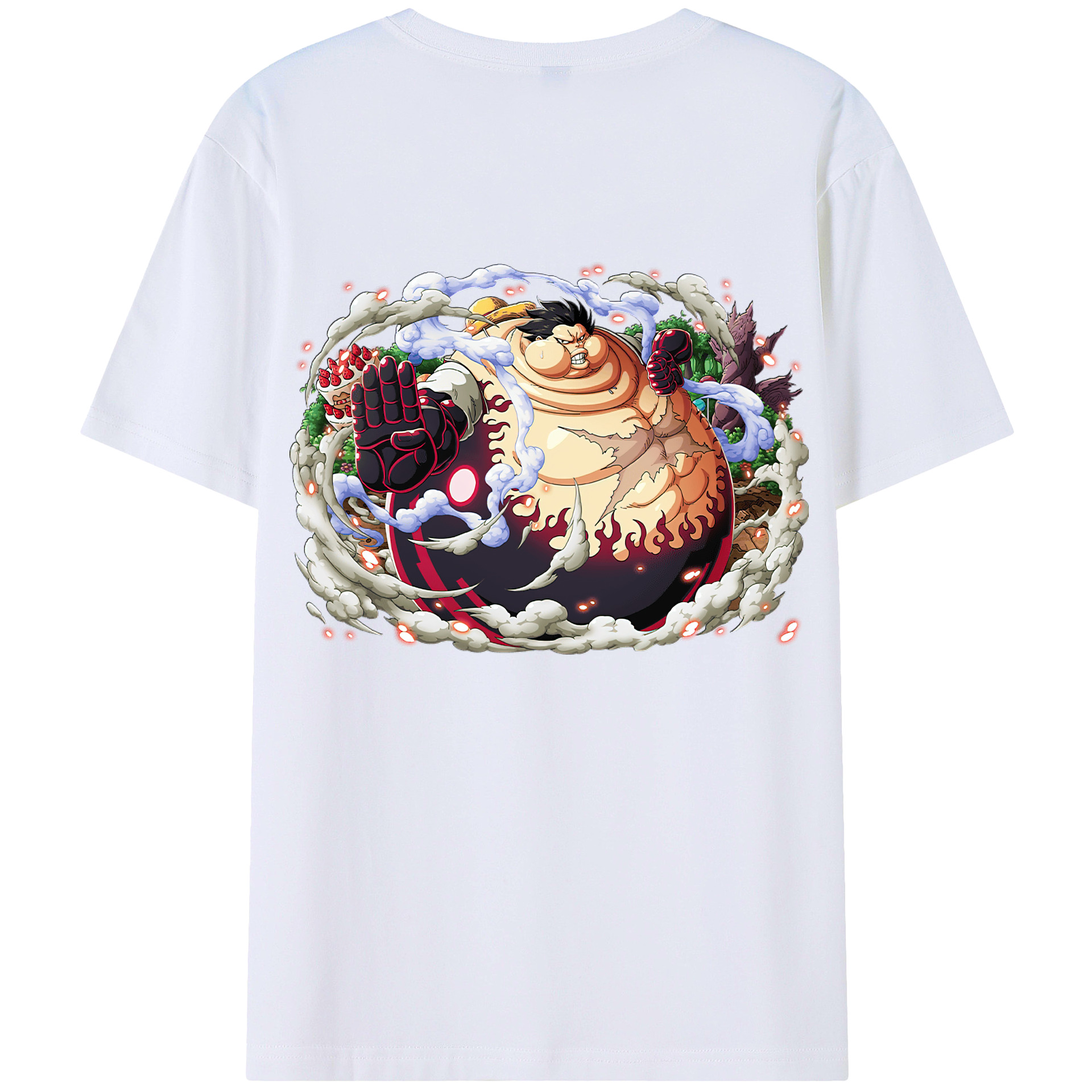 ワンピース モンキー・D・ルフィ ONE PIECE Monkey D. Luffy レディース半袖Tシャツ(バックプリント)