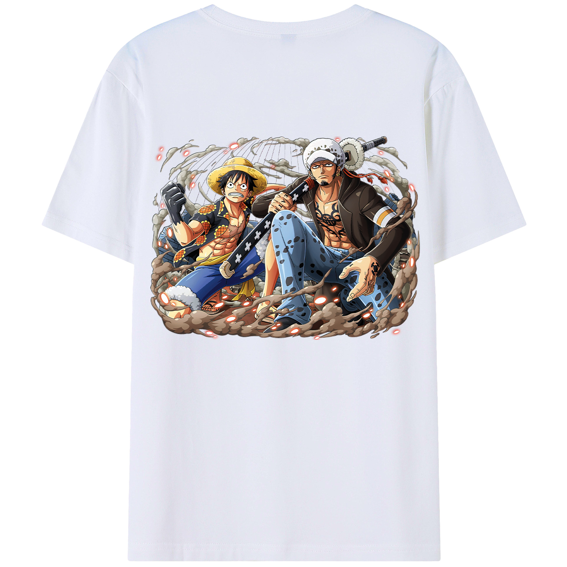 ワンピース モンキー・D・ルフィ ONE PIECE Monkey D. Luffy レディース半袖Tシャツ(バックプリント)