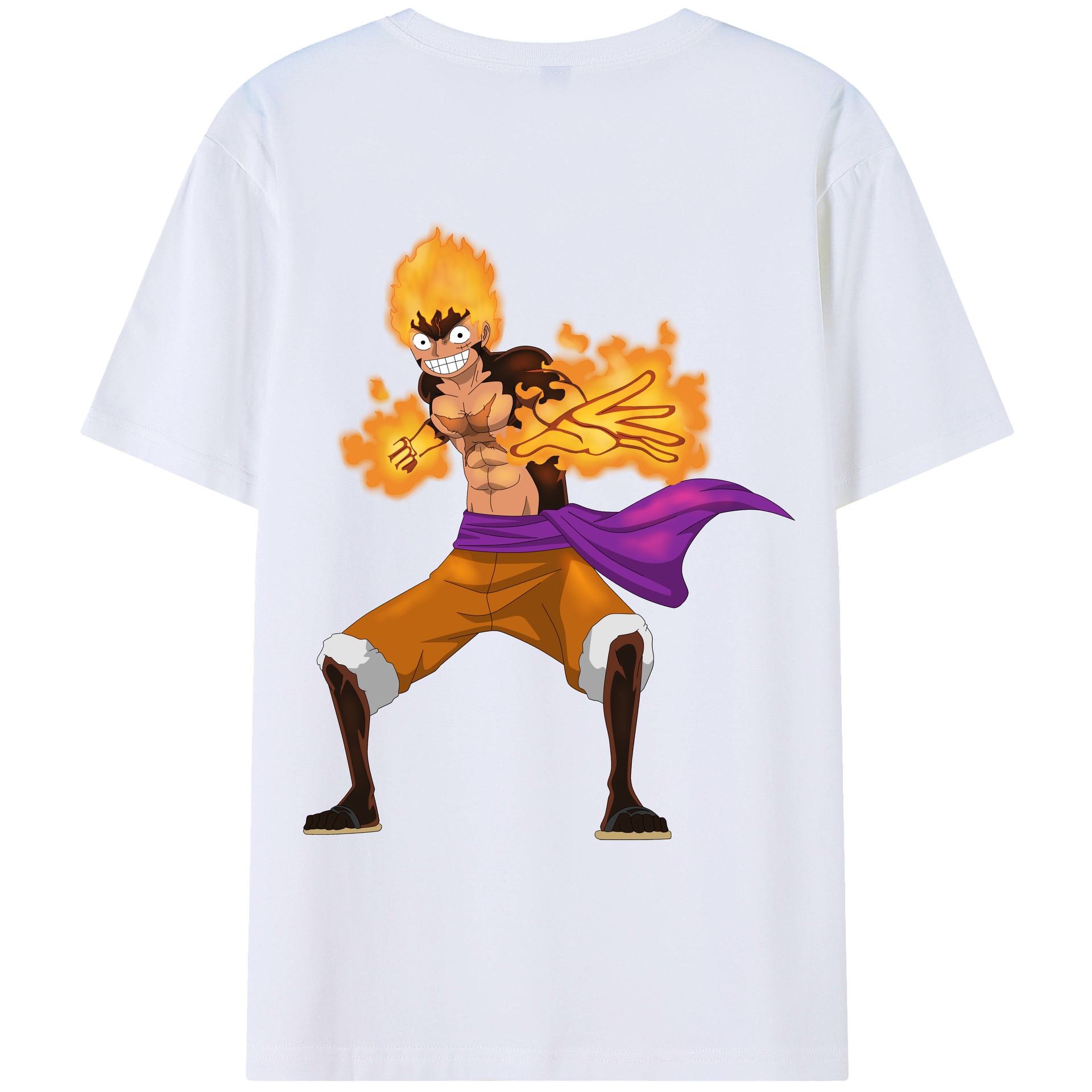 （画像用） ワンピース モンキー・D・ルフィ ONE PIECE Monkey D. Luffy レディース半袖Tシャツ(バックプリント)