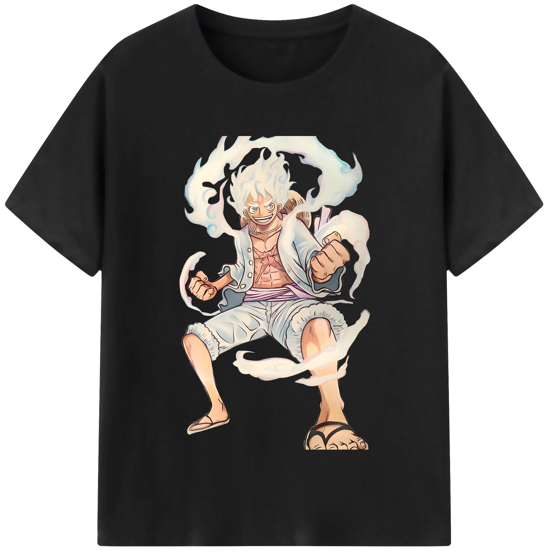 ワンピース モンキー・D・ルフィ ONE PIECE Monkey D. Luffy レディースカジュアルプリントTシャツ（綿100％）