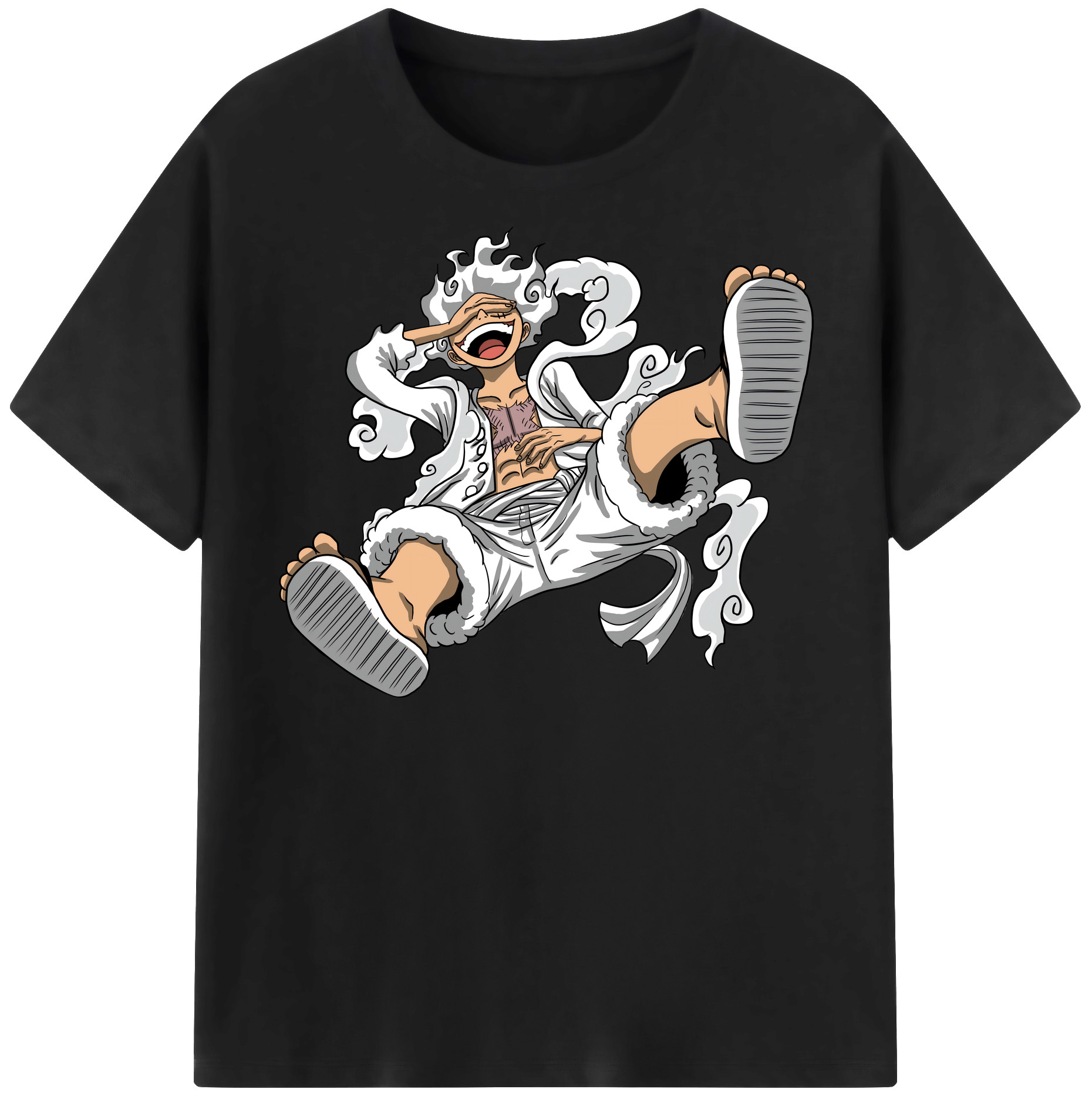 ワンピース モンキー・D・ルフィ ONE PIECE Monkey D. Luffy レディースカジュアルプリントTシャツ（綿100％）