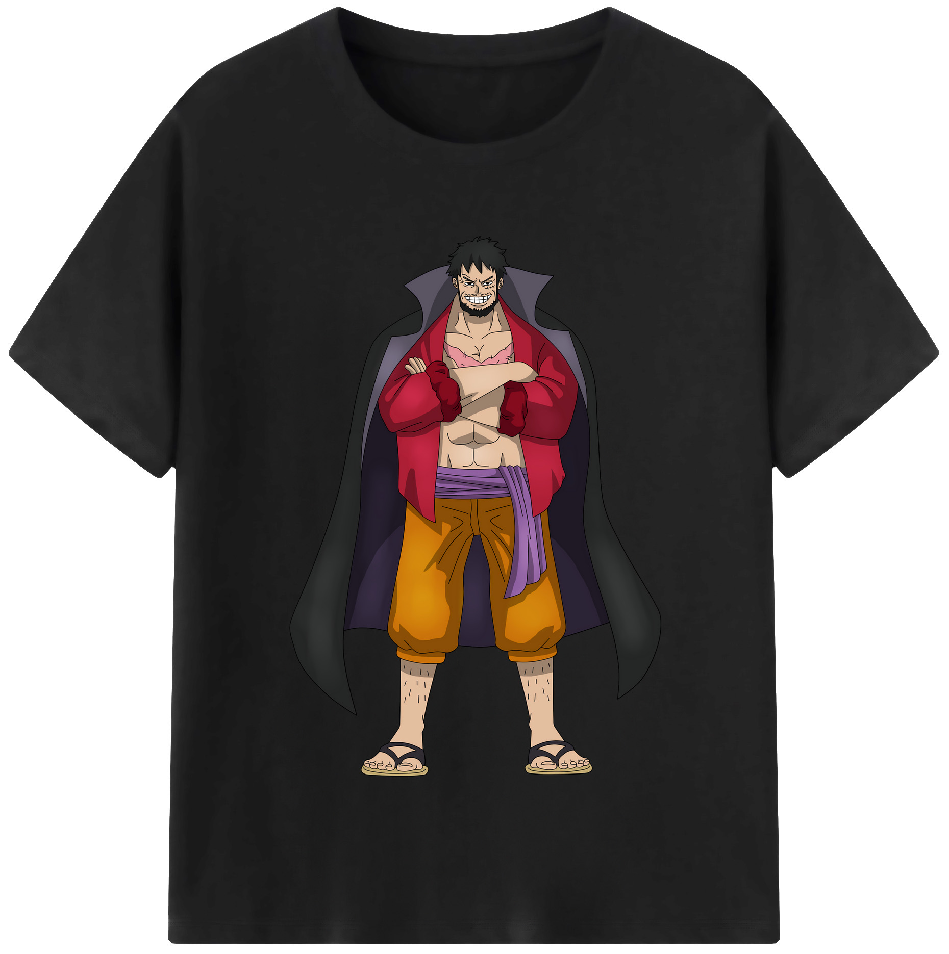 ワンピース モンキー・D・ルフィ ONE PIECE Monkey D. Luffy レディースカジュアルプリントTシャツ（綿100％）
