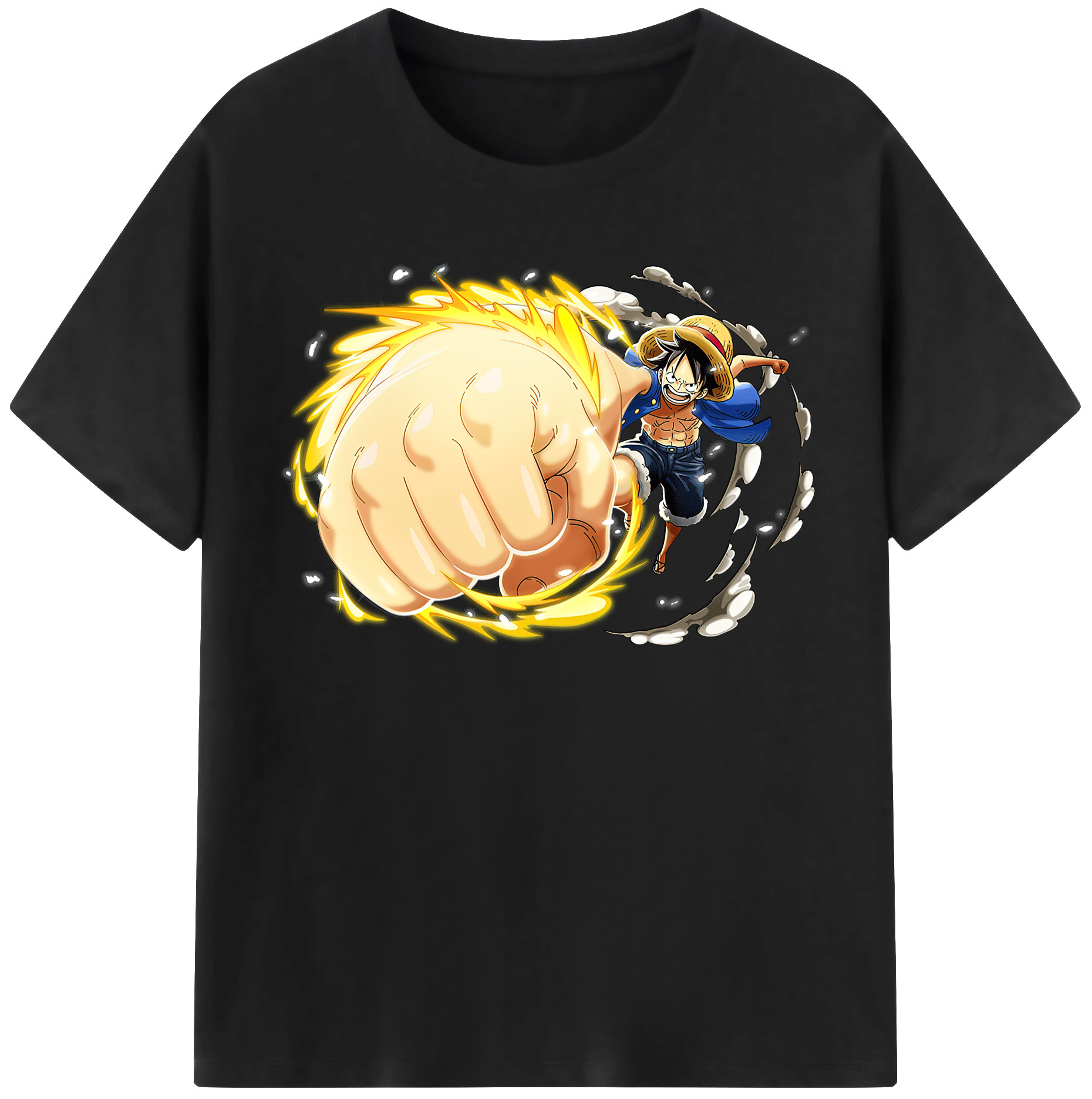ワンピース モンキー・D・ルフィ ONE PIECE Monkey D. Luffy レディースカジュアルプリントTシャツ（綿100％）