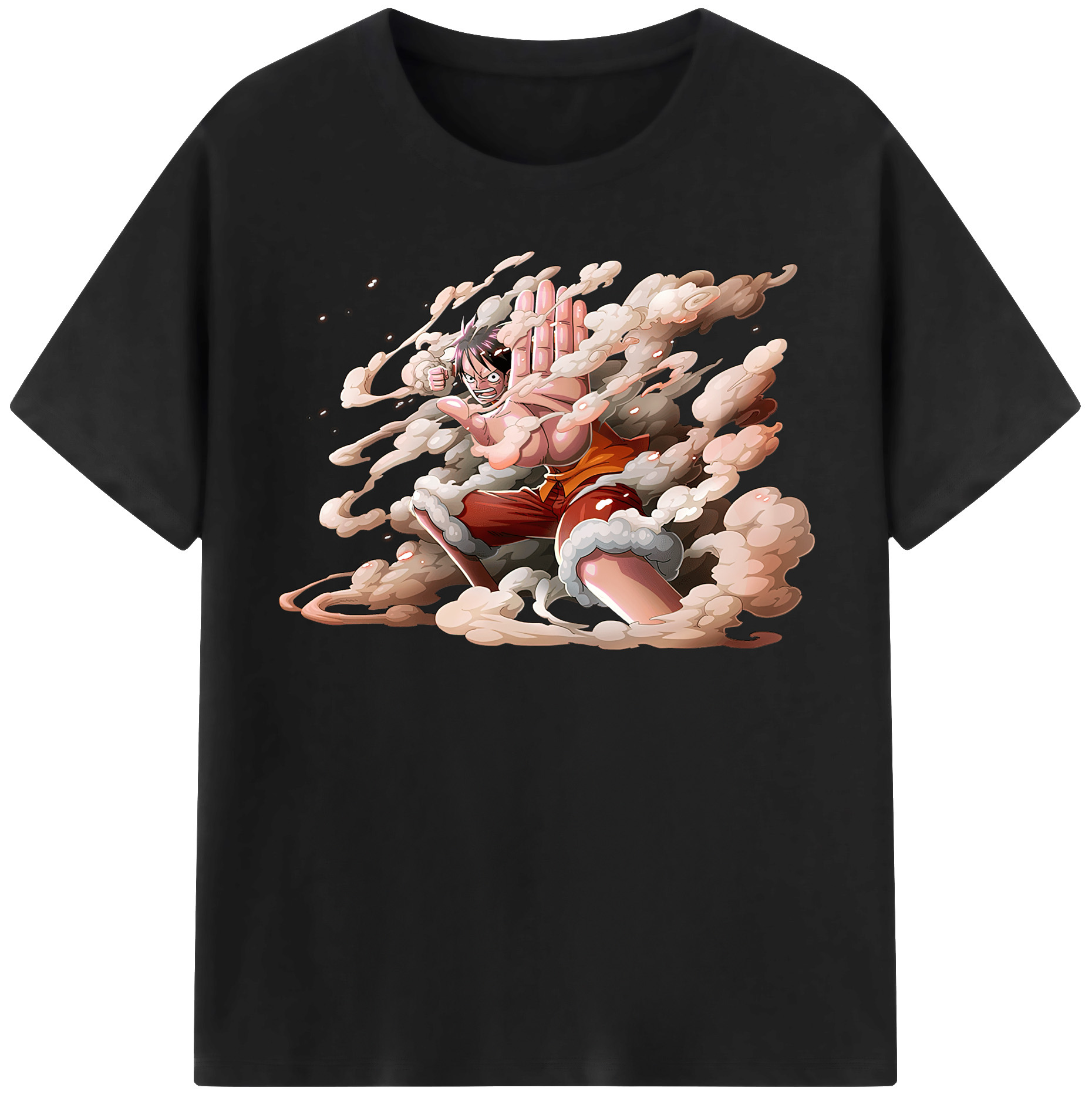 ワンピース モンキー・D・ルフィ ONE PIECE Monkey D. Luffy レディースカジュアルプリントTシャツ（綿100％）