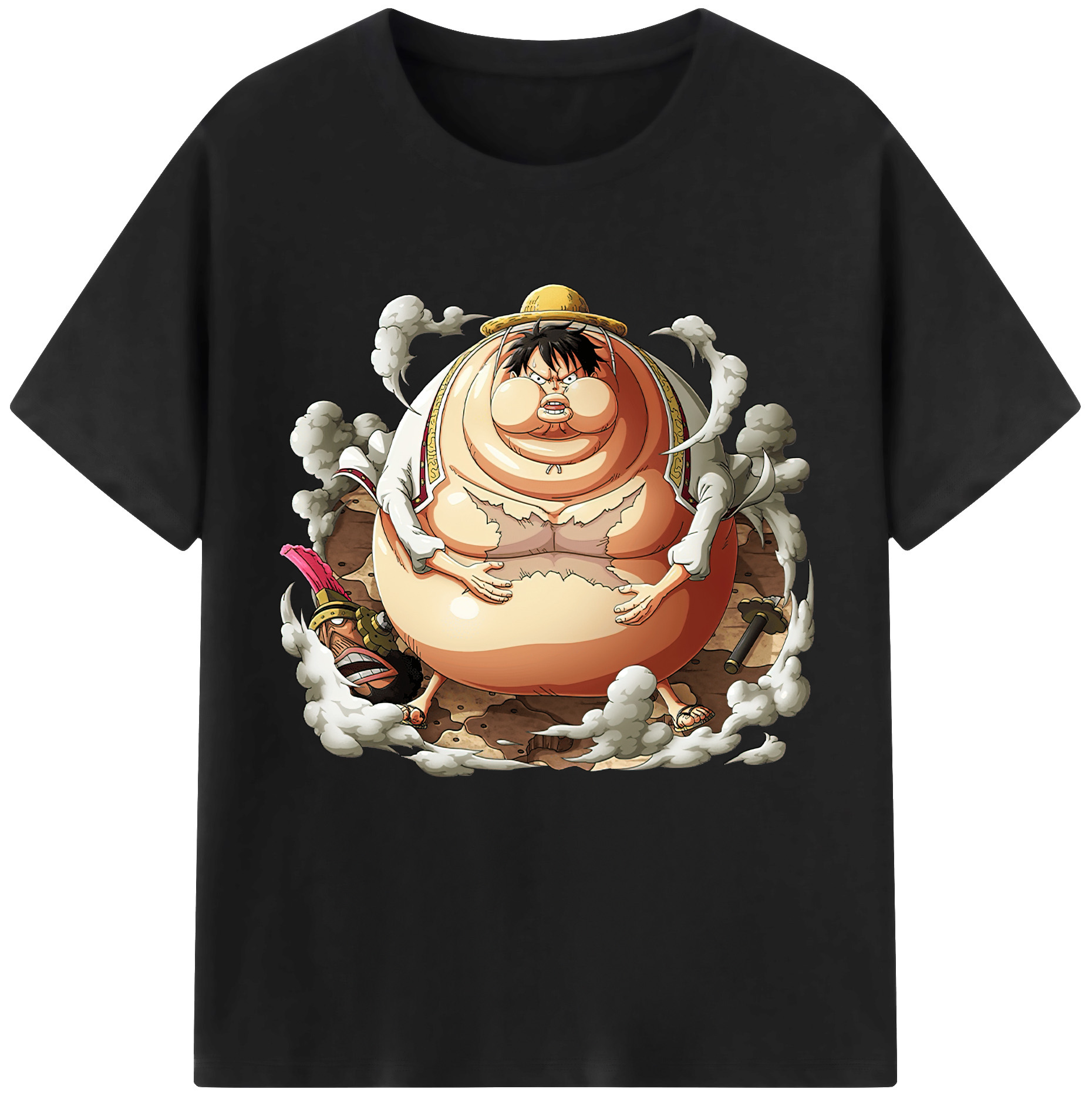 ワンピース モンキー・D・ルフィ ONE PIECE Monkey D. Luffy レディースカジュアルプリントTシャツ（綿100％）