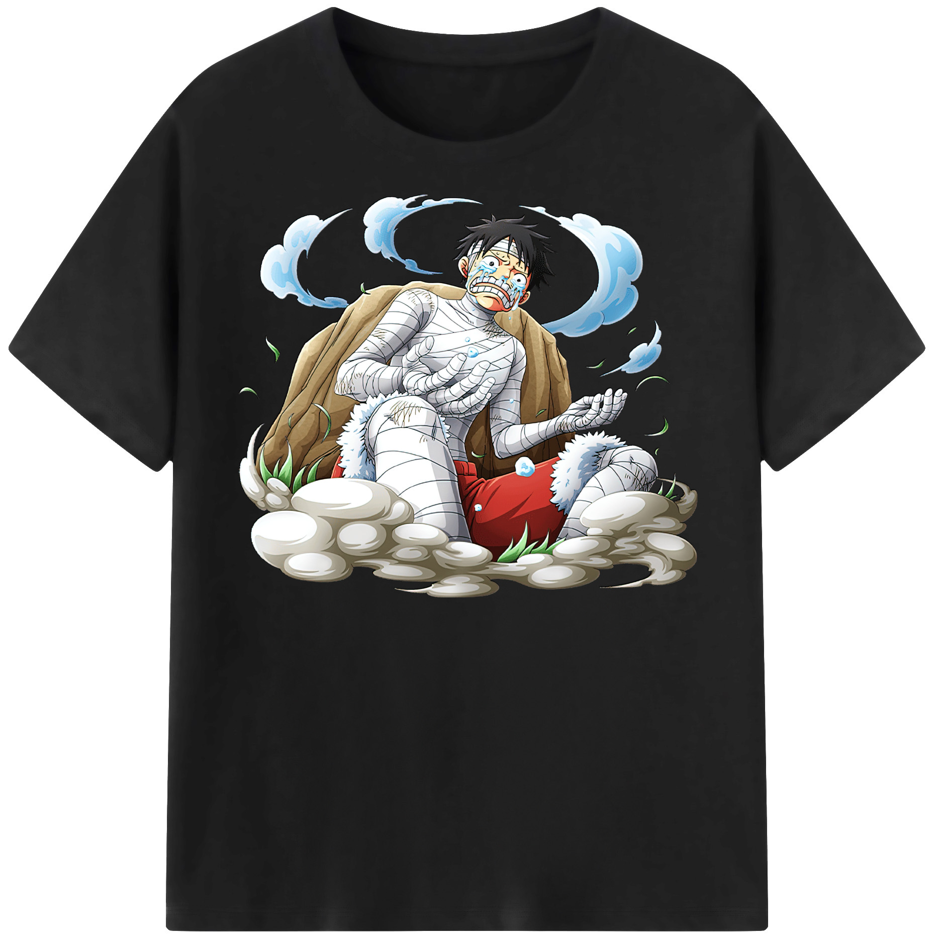 ワンピース モンキー・D・ルフィ ONE PIECE Monkey D. Luffy レディースカジュアルプリントTシャツ（綿100％）