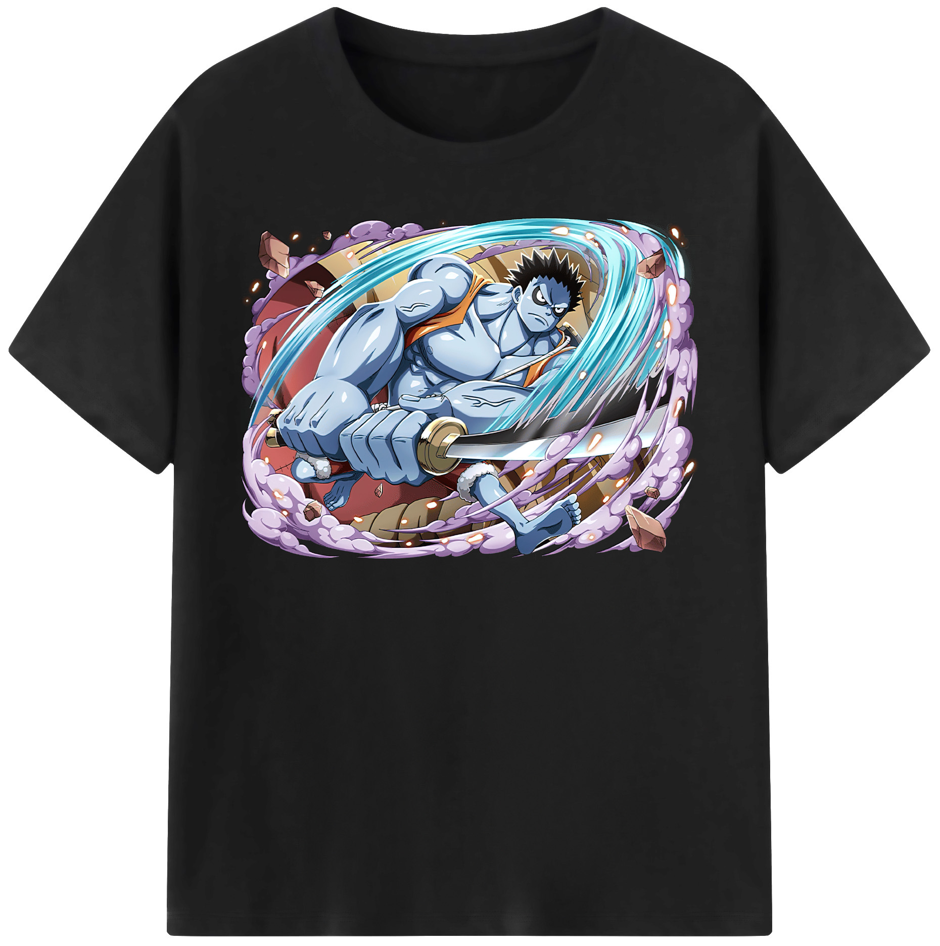 ワンピース モンキー・D・ルフィ ONE PIECE Monkey D. Luffy レディースカジュアルプリントTシャツ（綿100％）