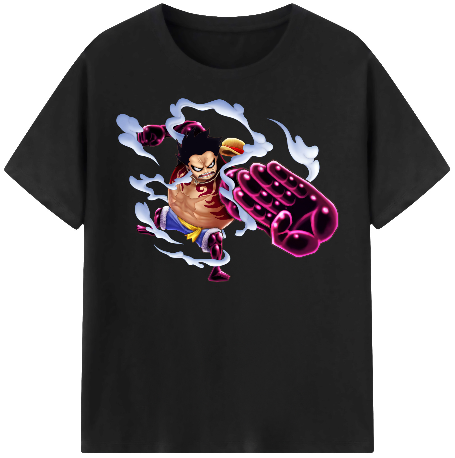 ワンピース モンキー・D・ルフィ ONE PIECE Monkey D. Luffy レディースカジュアルプリントTシャツ（綿100％）