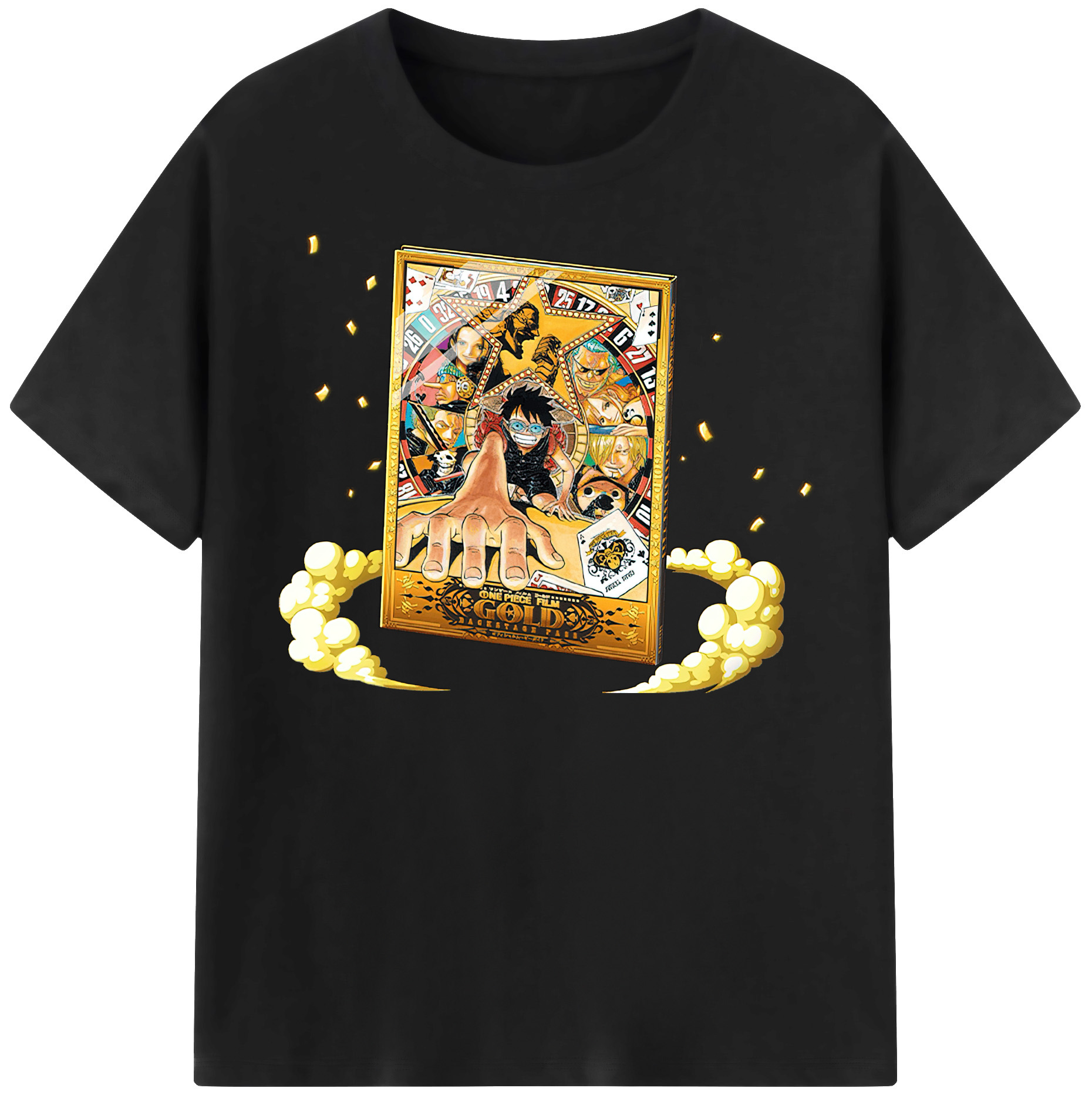 ワンピース モンキー・D・ルフィ ONE PIECE Monkey D. Luffy レディースカジュアルプリントTシャツ（綿100％）