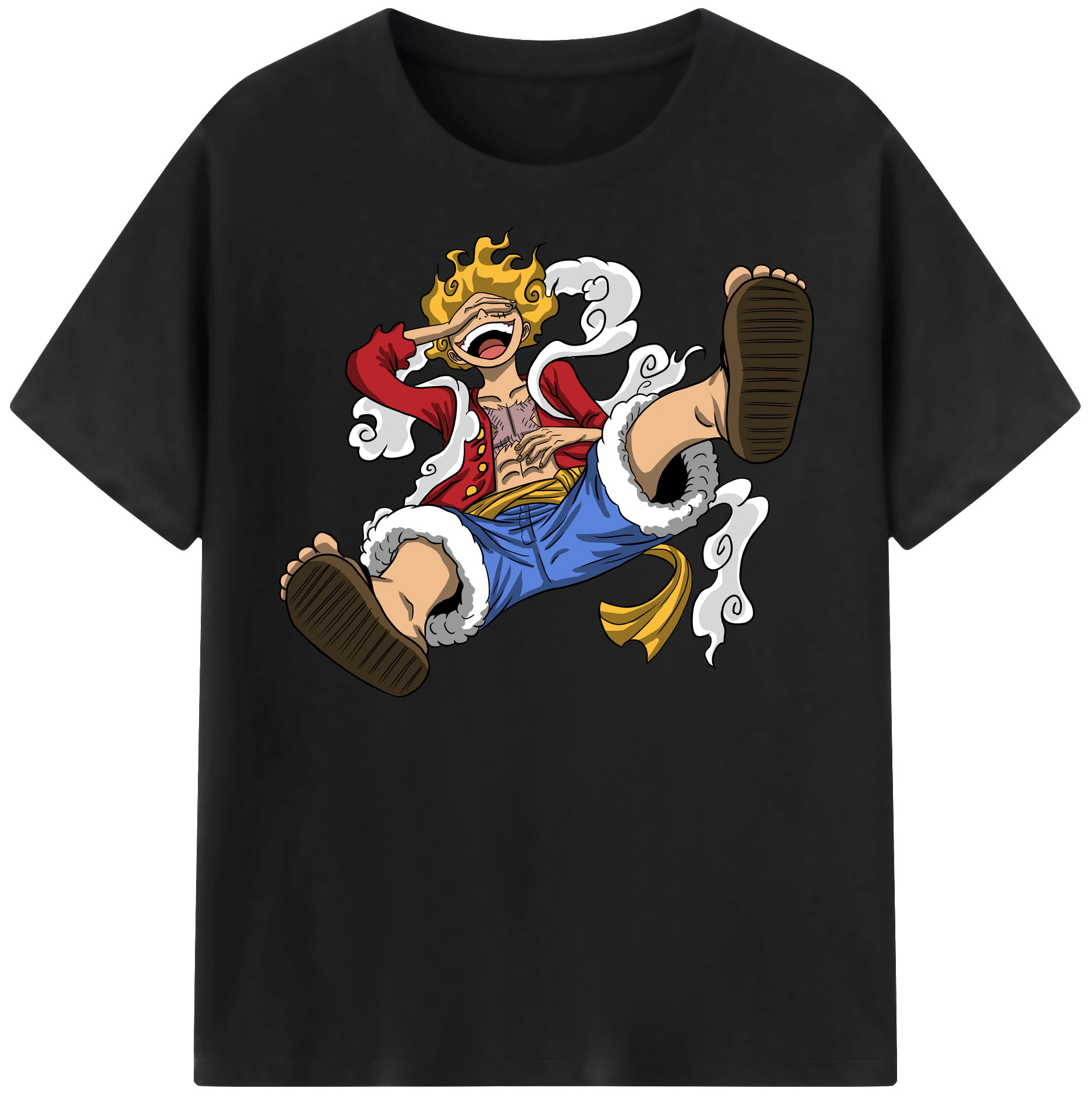 ワンピース モンキー・D・ルフィ ONE PIECE Monkey D. Luffy レディースカジュアルプリントTシャツ（綿100％）