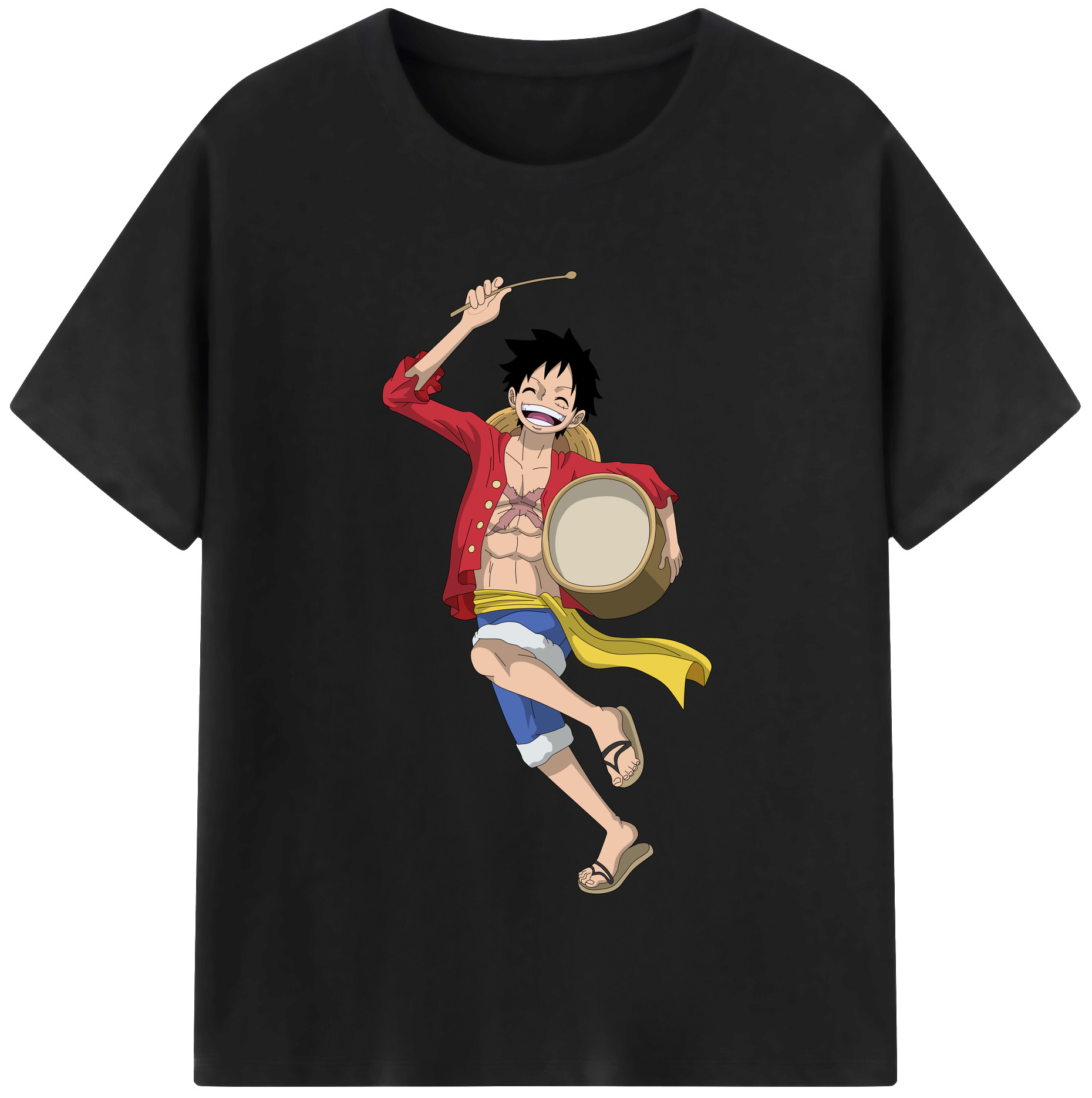 ワンピース モンキー・D・ルフィ ONE PIECE Monkey D. Luffy レディースカジュアルプリントTシャツ（綿100％）