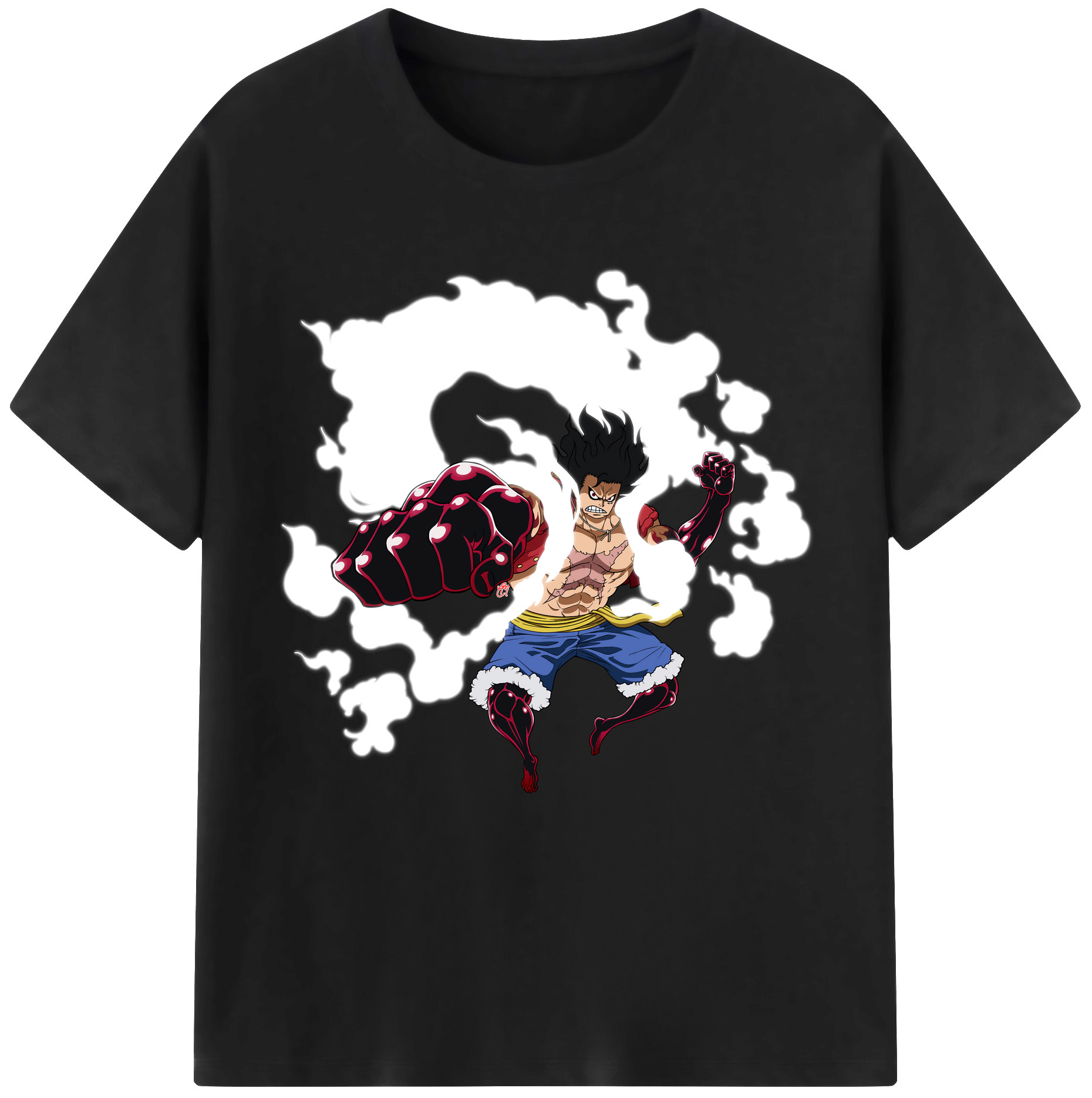 ワンピース モンキー・D・ルフィ ONE PIECE Monkey D. Luffy レディースカジュアルプリントTシャツ（綿100％）