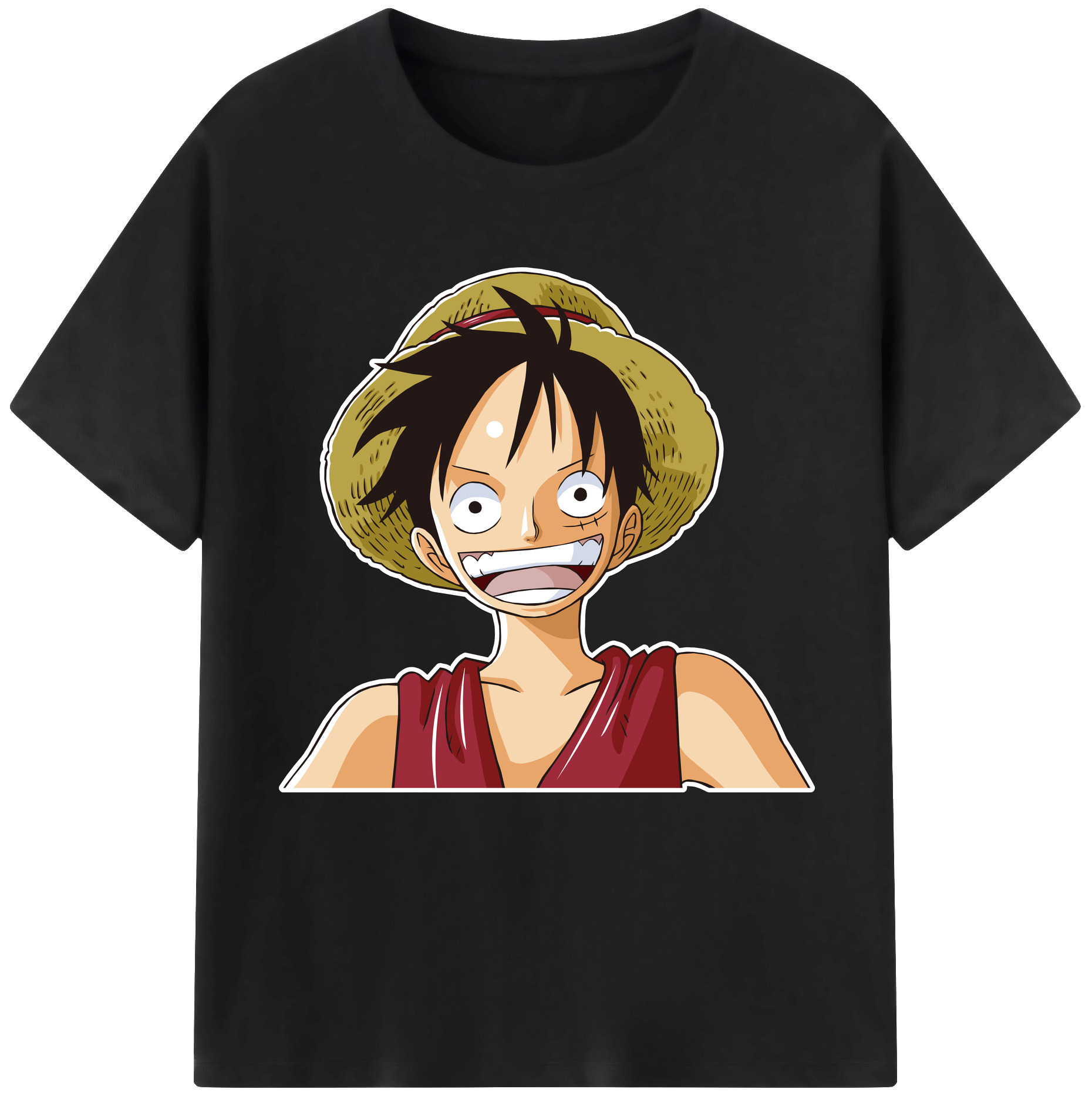 ワンピース モンキー・D・ルフィ ONE PIECE Monkey D. Luffy レディースカジュアルプリントTシャツ（綿100％）