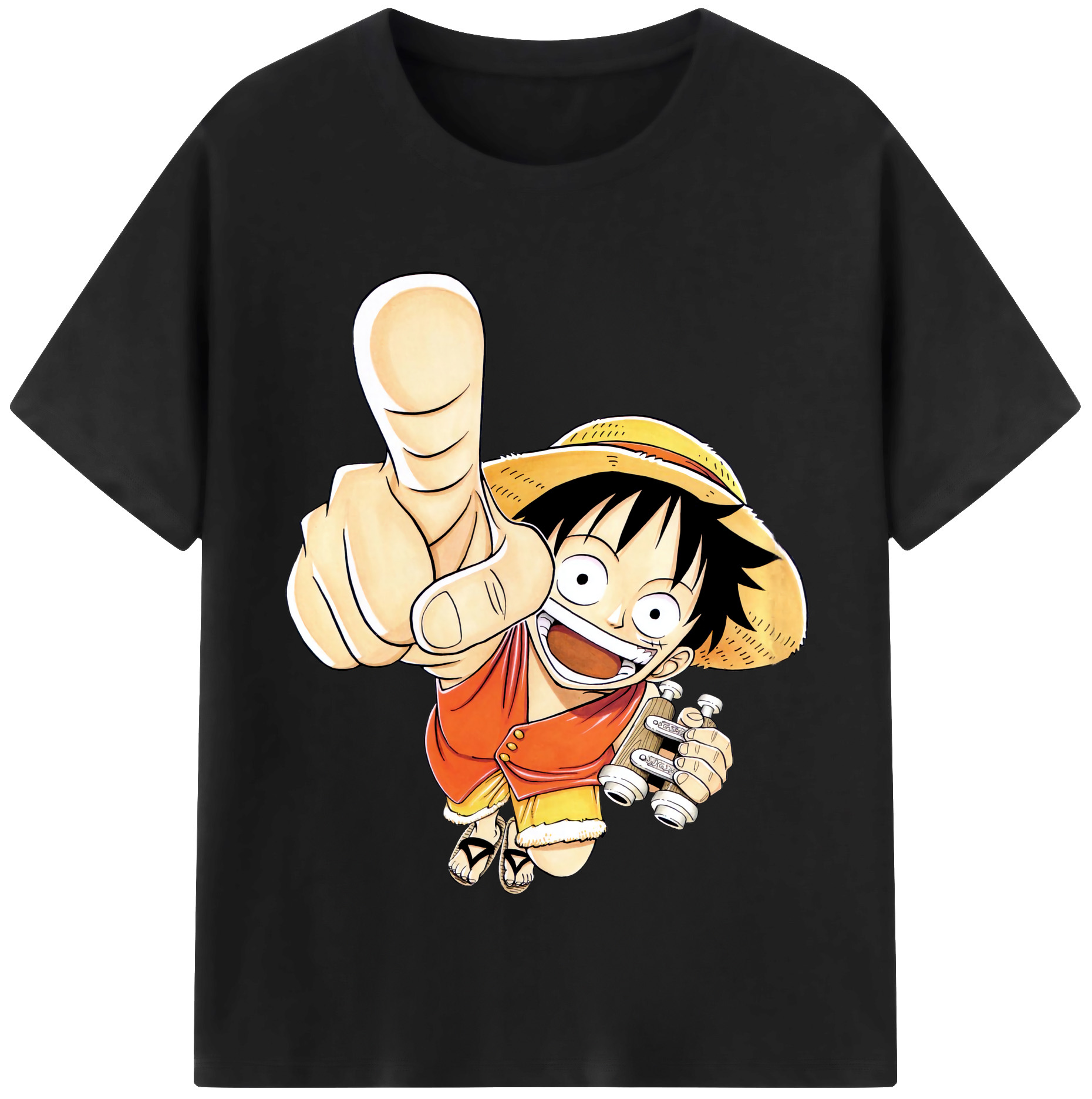 ワンピース モンキー・D・ルフィ ONE PIECE Monkey D. Luffy レディースカジュアルプリントTシャツ（綿100％）