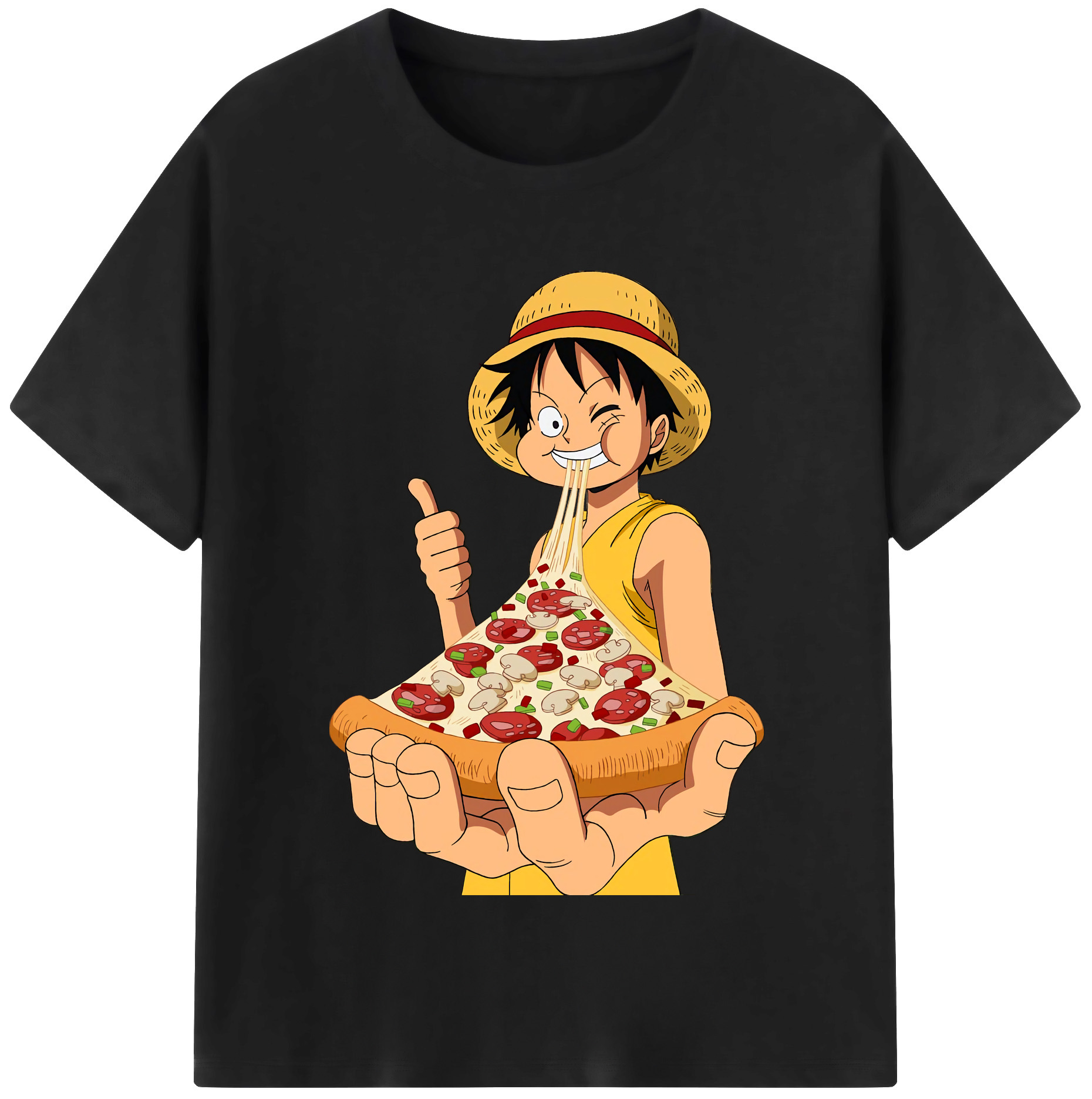 ワンピース モンキー・D・ルフィ ONE PIECE Monkey D. Luffy レディースカジュアルプリントTシャツ（綿100％）