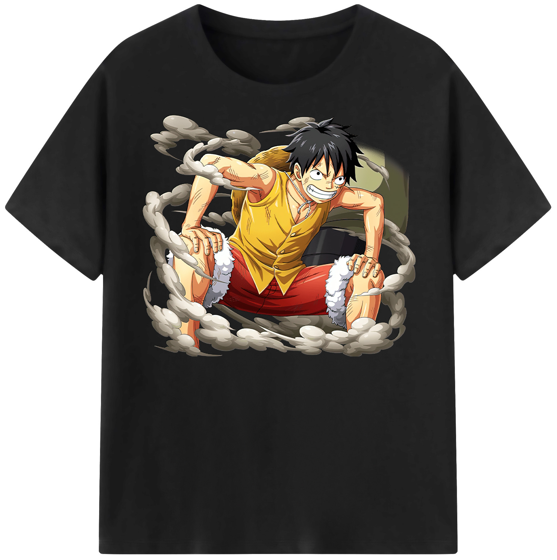 ワンピース モンキー・D・ルフィ ONE PIECE Monkey D. Luffy レディースカジュアルプリントTシャツ（綿100％）