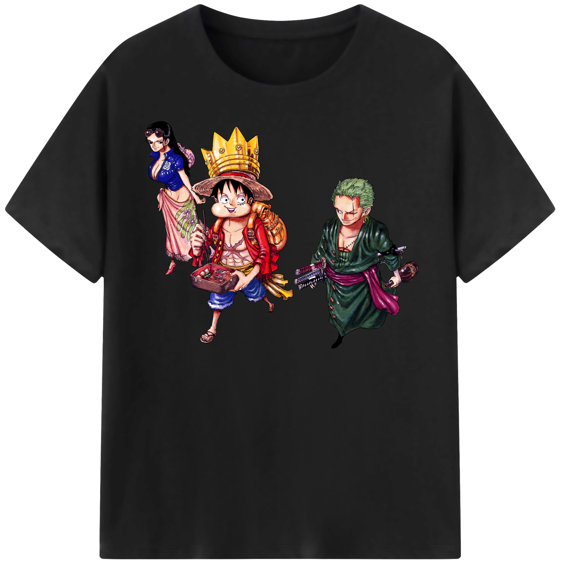 ワンピース モンキー・D・ルフィ ONE PIECE Monkey D. Luffy レディースカジュアルプリントTシャツ（綿100％）