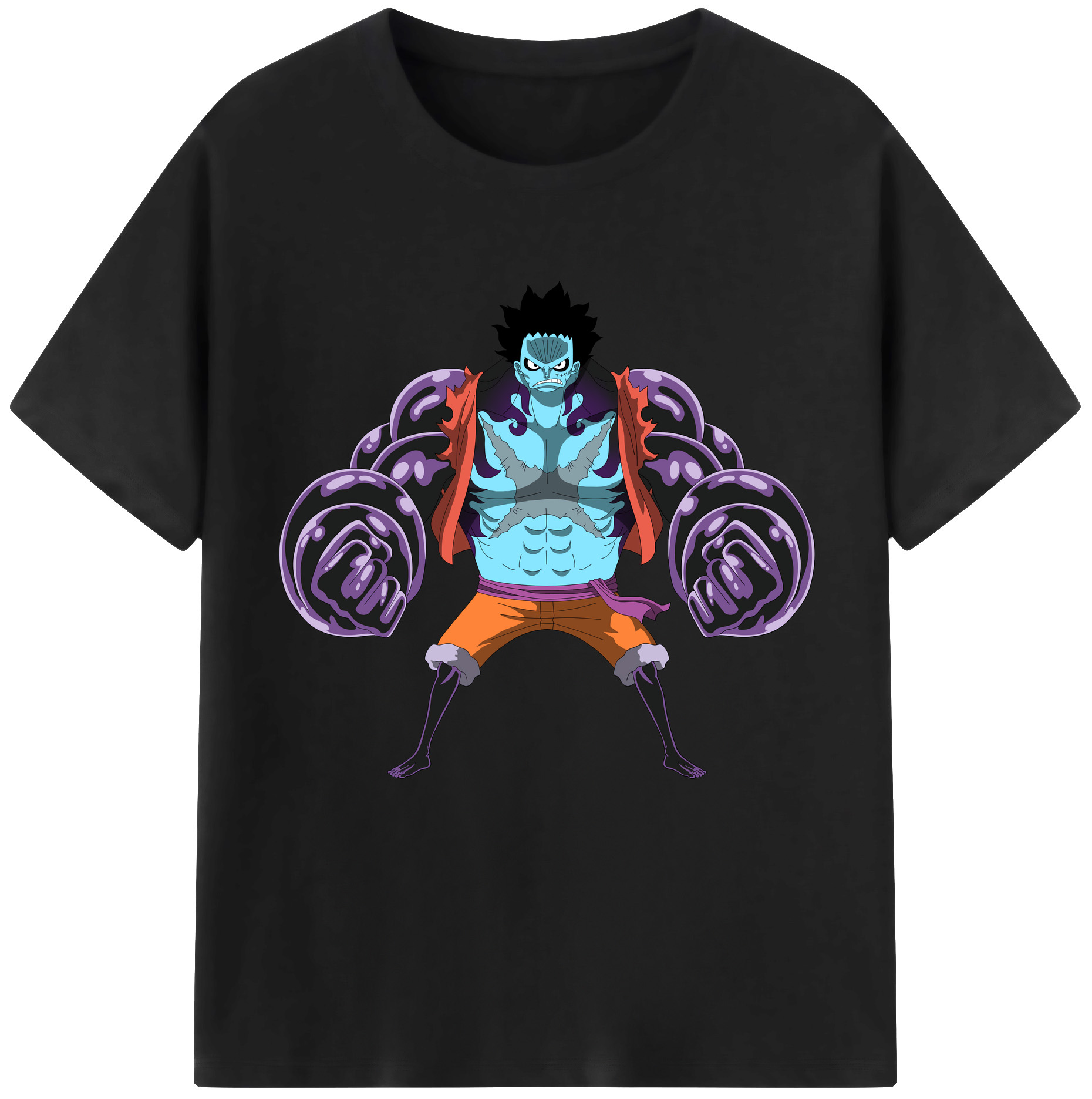 ワンピース モンキー・D・ルフィ ONE PIECE Monkey D. Luffy レディースカジュアルプリントTシャツ（綿100％）