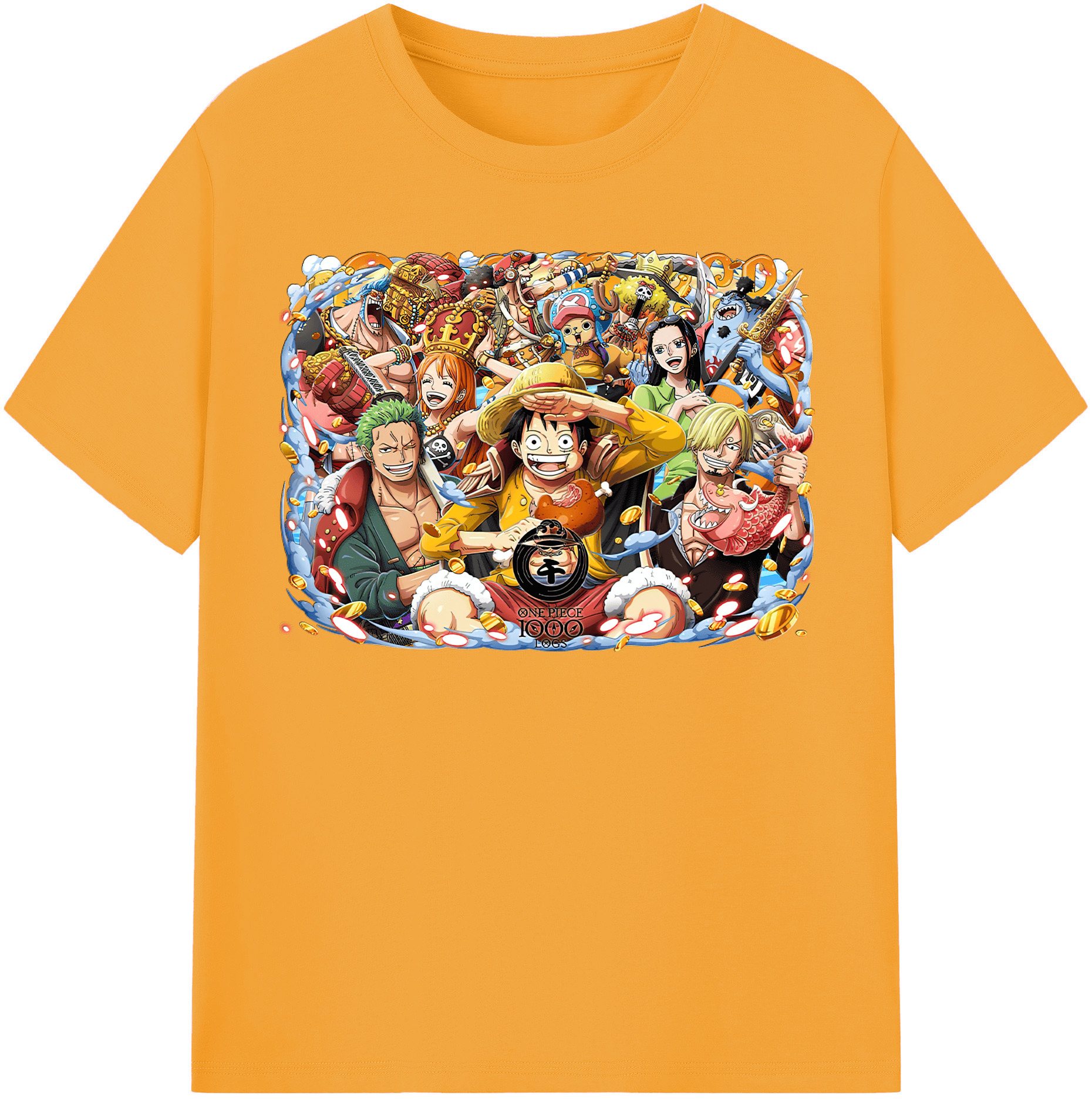 ワンピース モンキー・D・ルフィ ONE PIECE Monkey D. Luffy レディースカジュアルプリントTシャツ（綿100％）