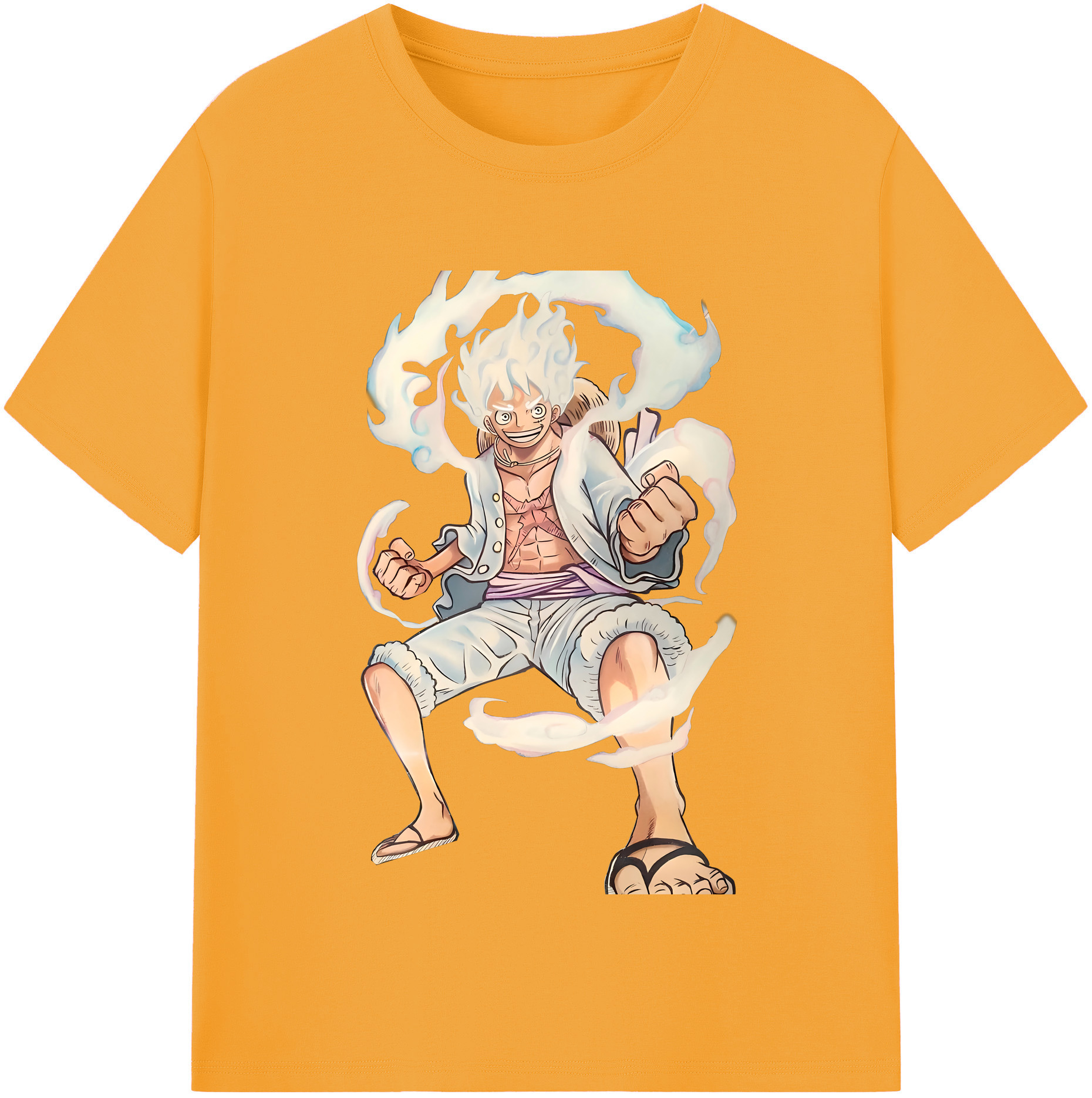 ワンピース モンキー・D・ルフィ ONE PIECE Monkey D. Luffy レディースカジュアルプリントTシャツ（綿100％）