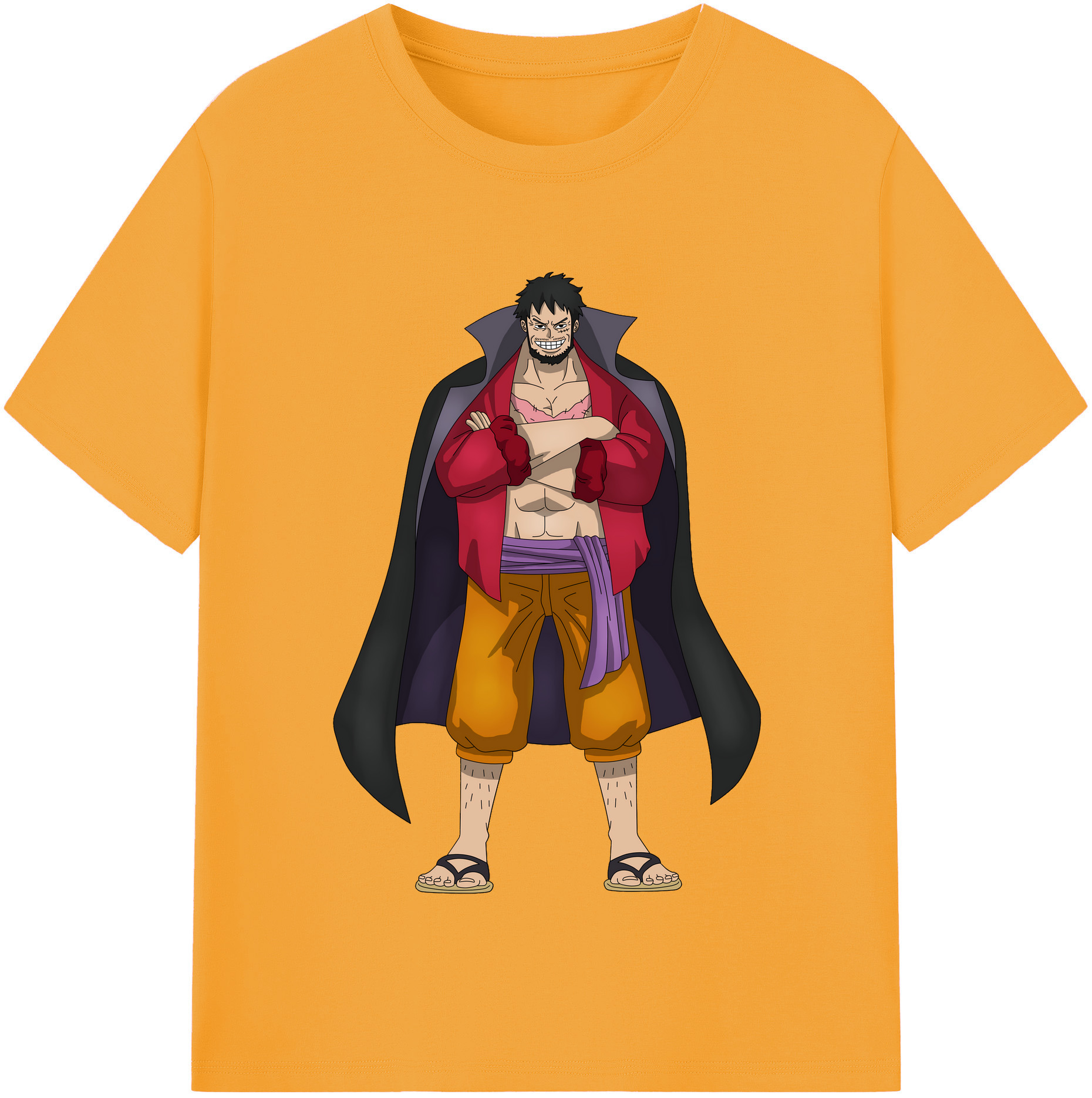 ワンピース モンキー・D・ルフィ ONE PIECE Monkey D. Luffy レディースカジュアルプリントTシャツ（綿100％）