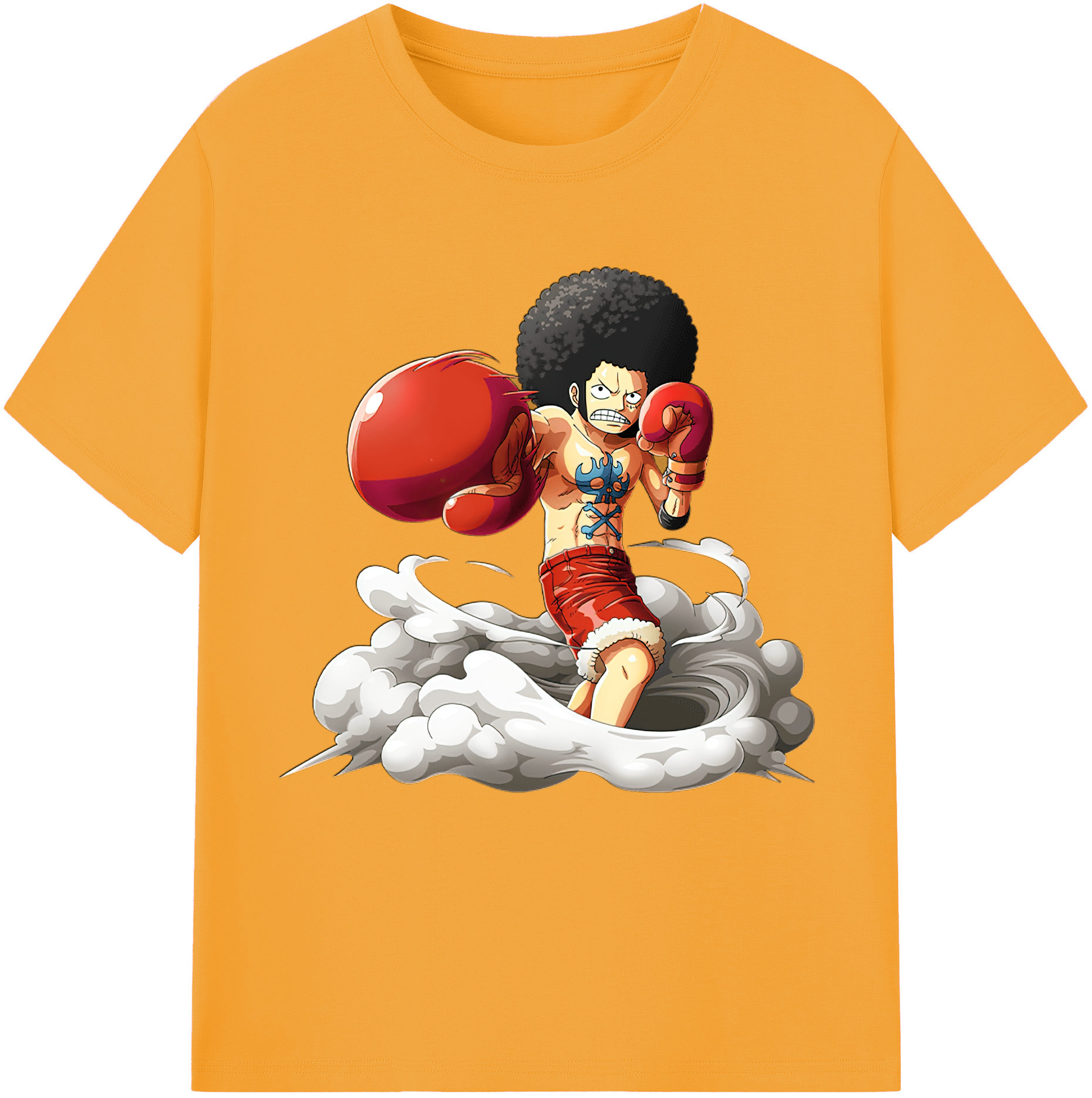 ワンピース モンキー・D・ルフィ ONE PIECE Monkey D. Luffy レディースカジュアルプリントTシャツ（綿100％）