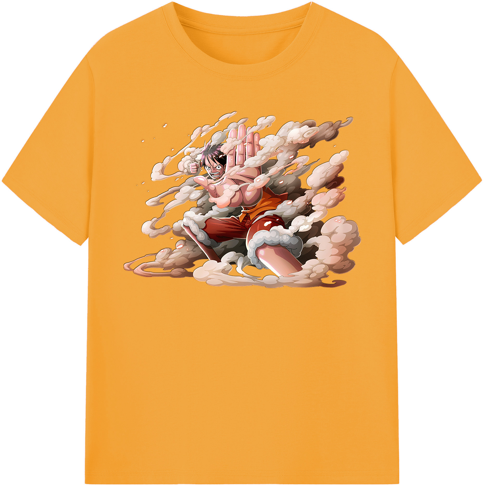 ワンピース モンキー・D・ルフィ ONE PIECE Monkey D. Luffy レディースカジュアルプリントTシャツ（綿100％）