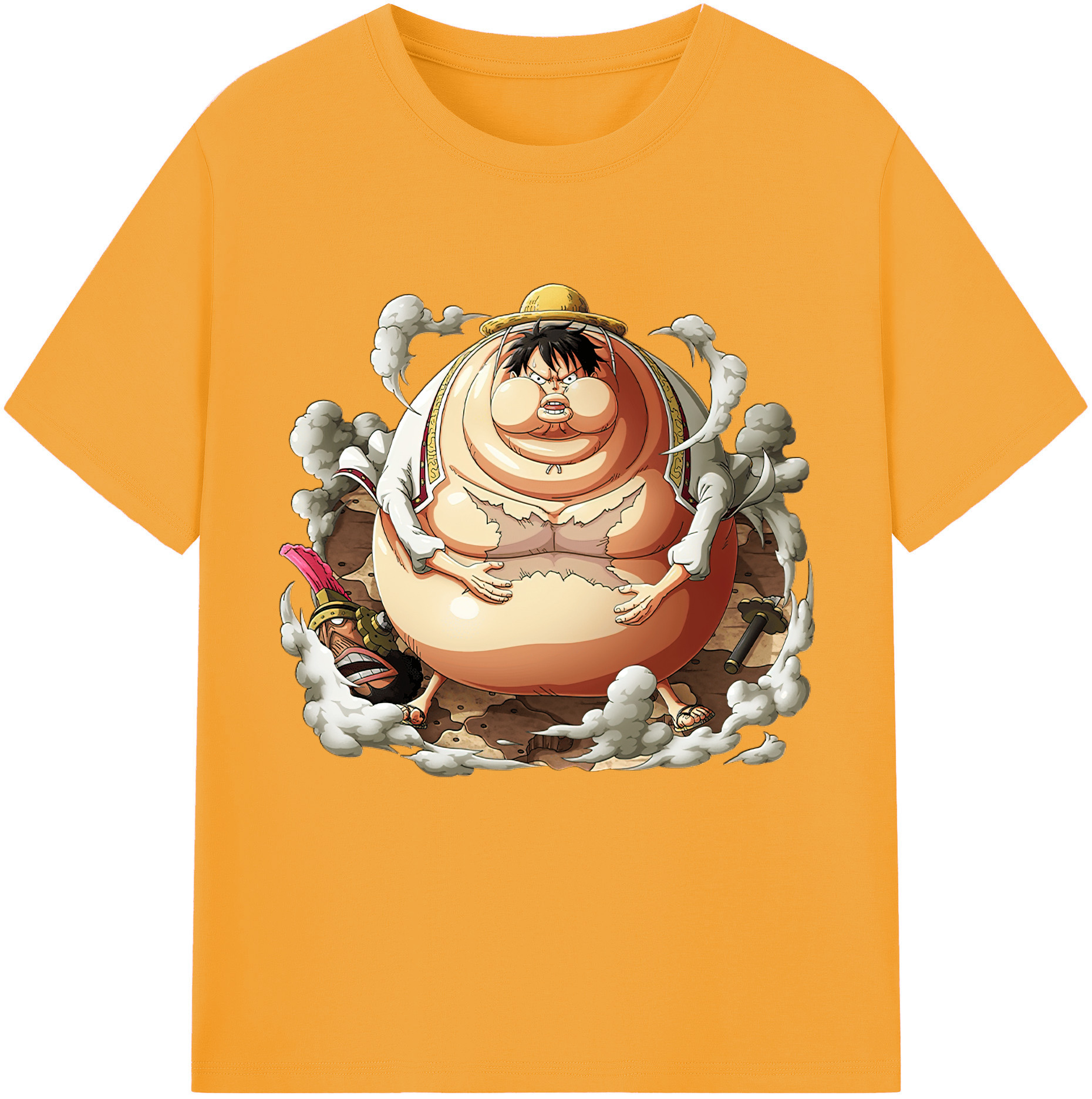 ワンピース モンキー・D・ルフィ ONE PIECE Monkey D. Luffy レディースカジュアルプリントTシャツ（綿100％）