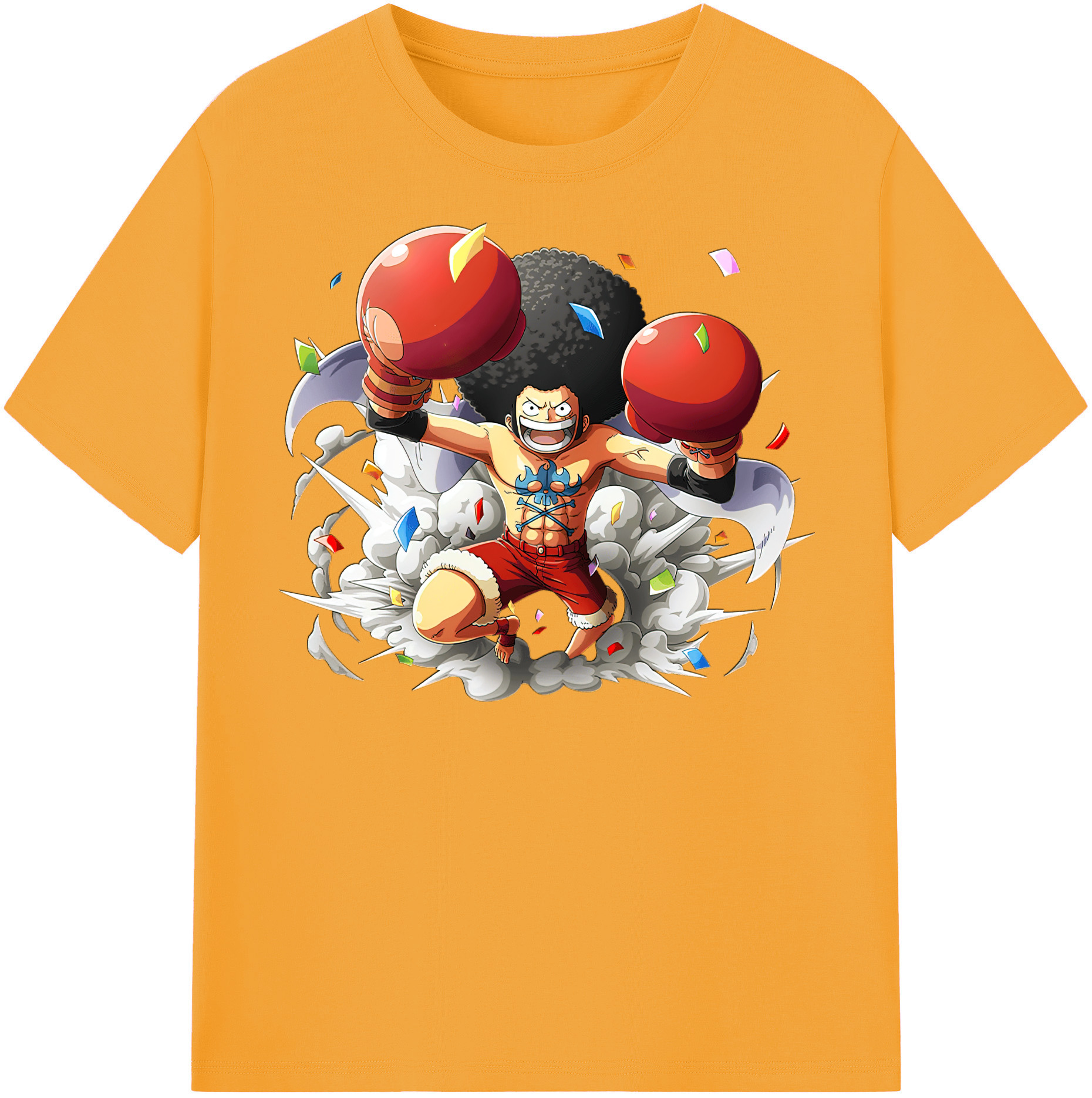 ワンピース モンキー・D・ルフィ ONE PIECE Monkey D. Luffy レディースカジュアルプリントTシャツ（綿100％）