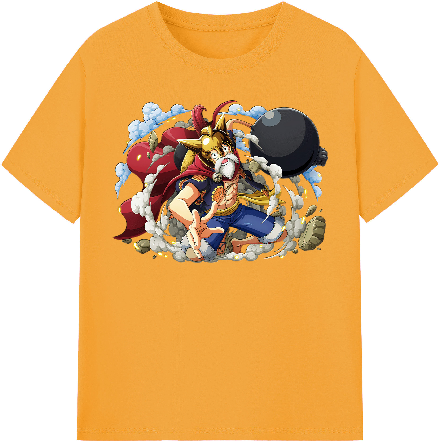 ワンピース モンキー・D・ルフィ ONE PIECE Monkey D. Luffy レディースカジュアルプリントTシャツ（綿100％）