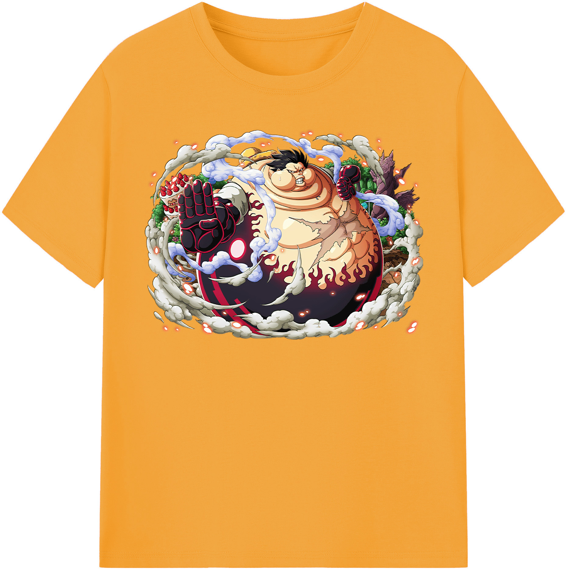ワンピース モンキー・D・ルフィ ONE PIECE Monkey D. Luffy レディースカジュアルプリントTシャツ（綿100％）