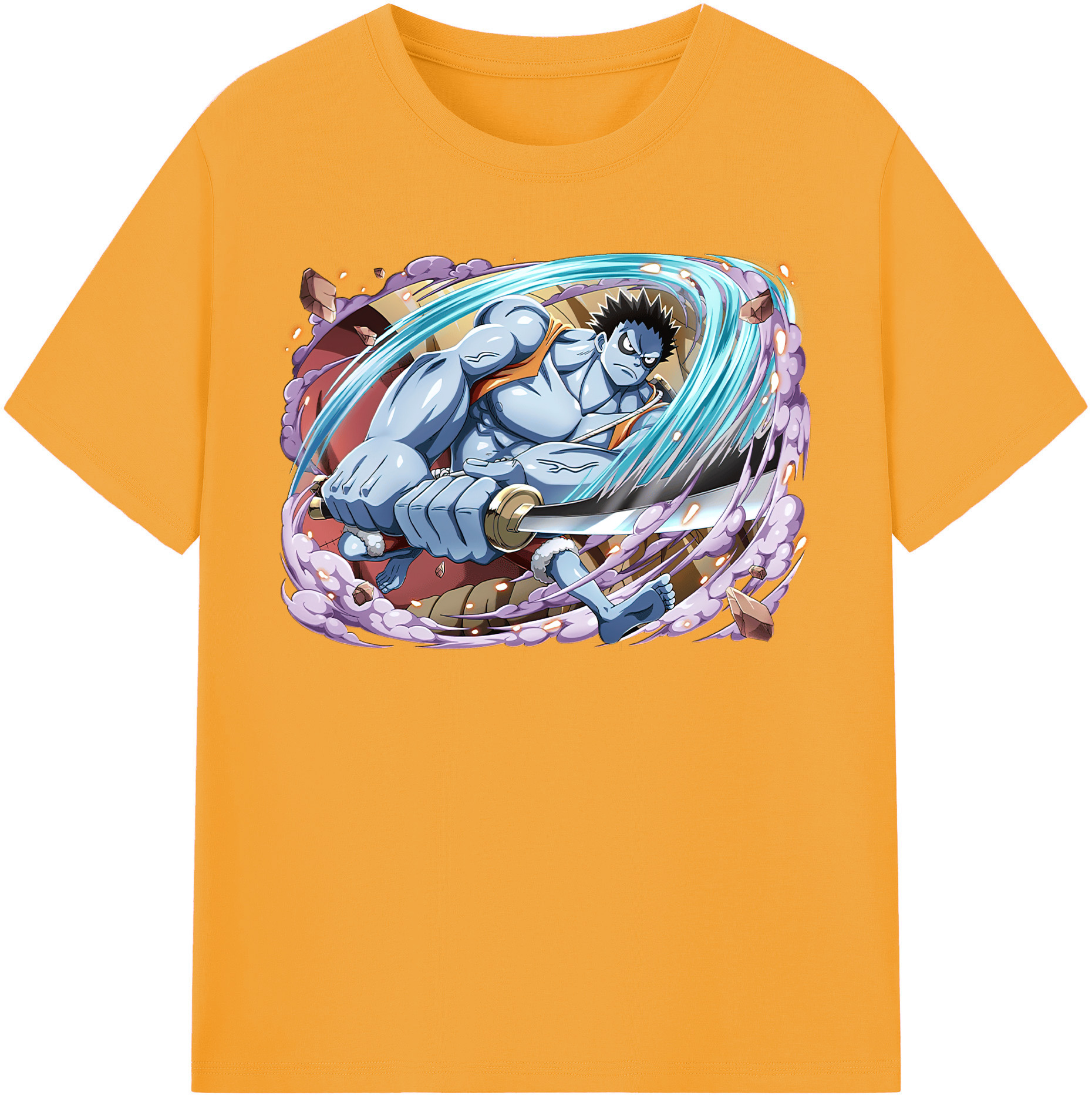 ワンピース モンキー・D・ルフィ ONE PIECE Monkey D. Luffy レディースカジュアルプリントTシャツ（綿100％）
