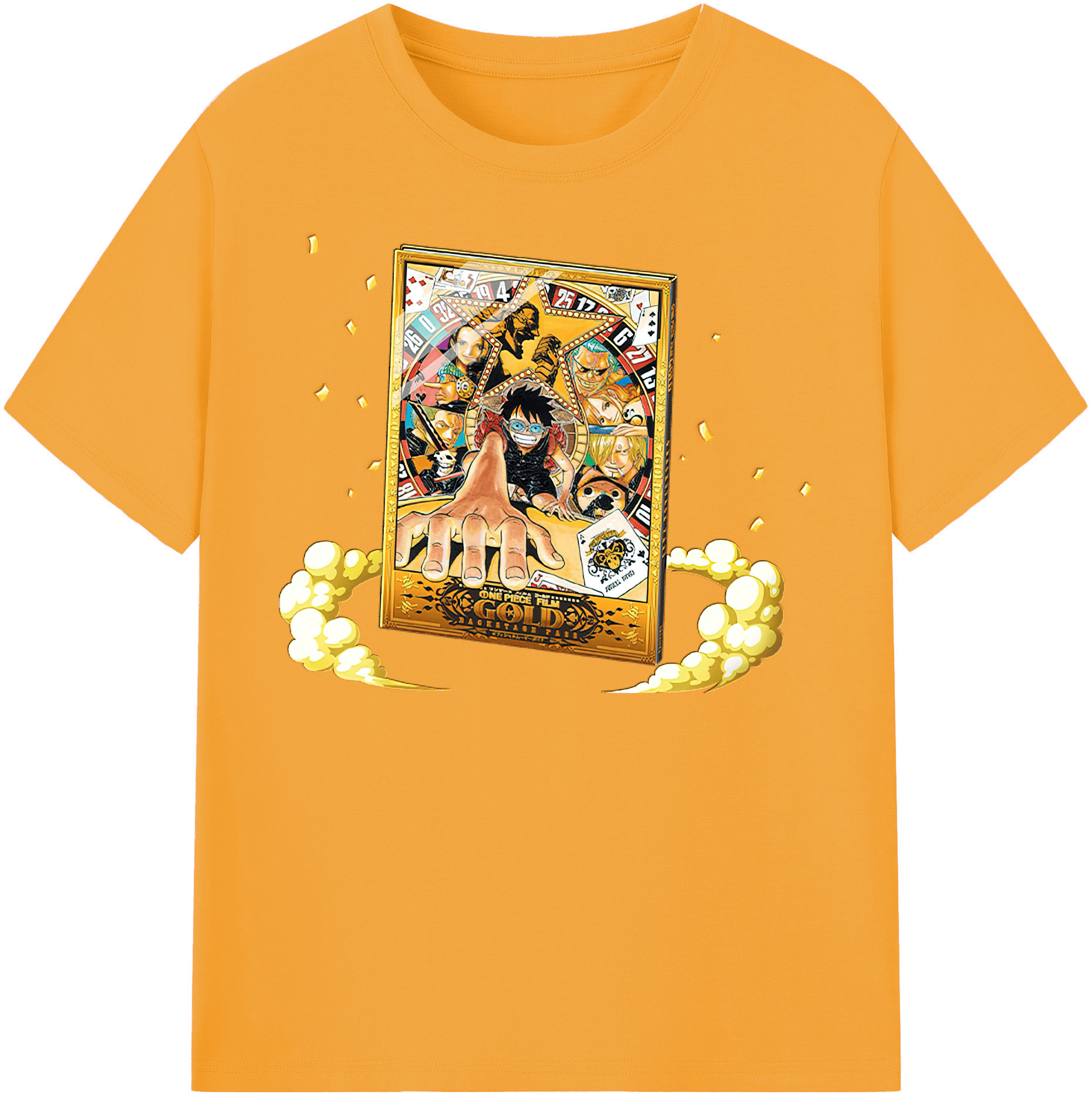 ワンピース モンキー・D・ルフィ ONE PIECE Monkey D. Luffy レディースカジュアルプリントTシャツ（綿100％）
